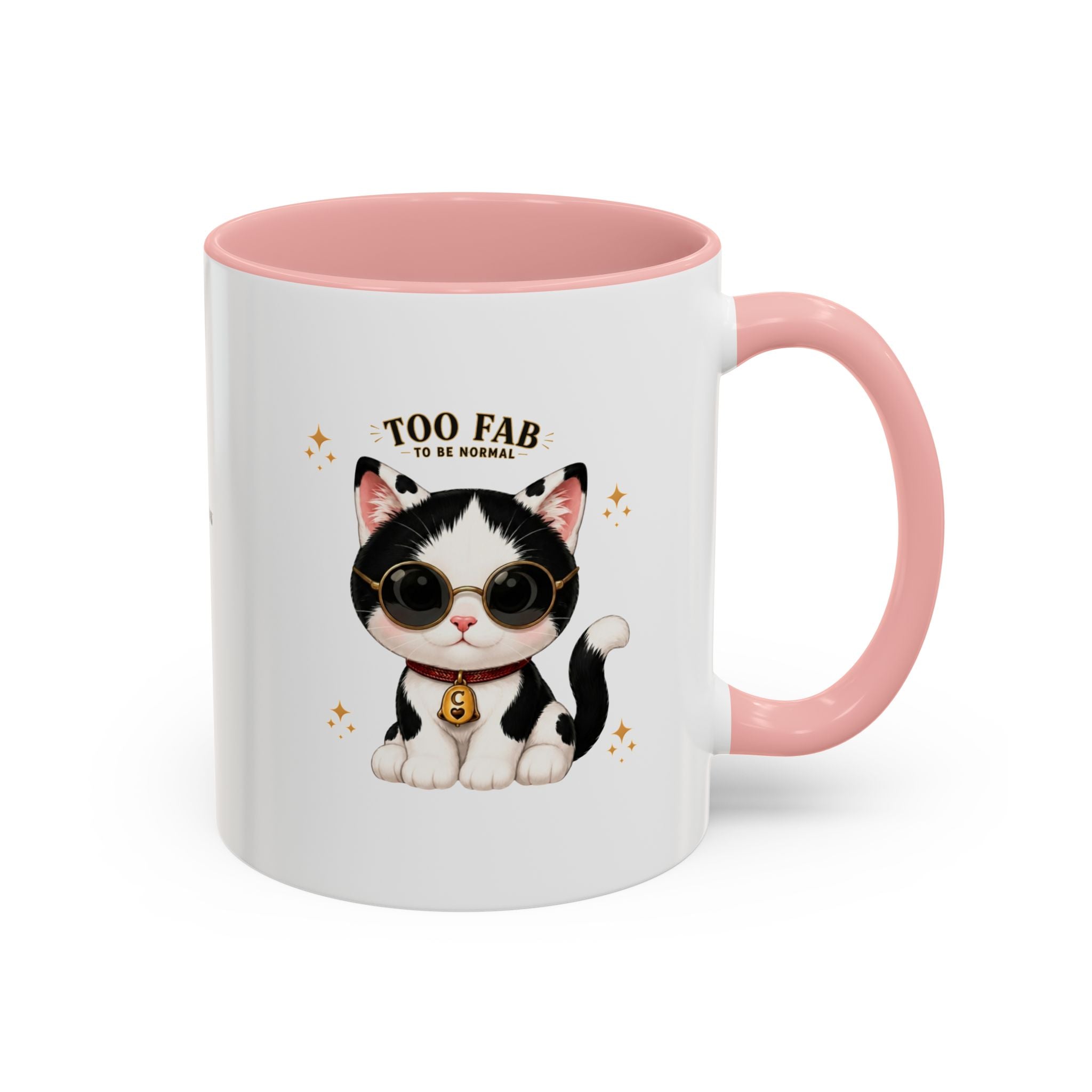 "Too Fab to be Normal Cat Mug | Funny Tuxedo Cat Coffee Mug | Cowmeow & Co"
