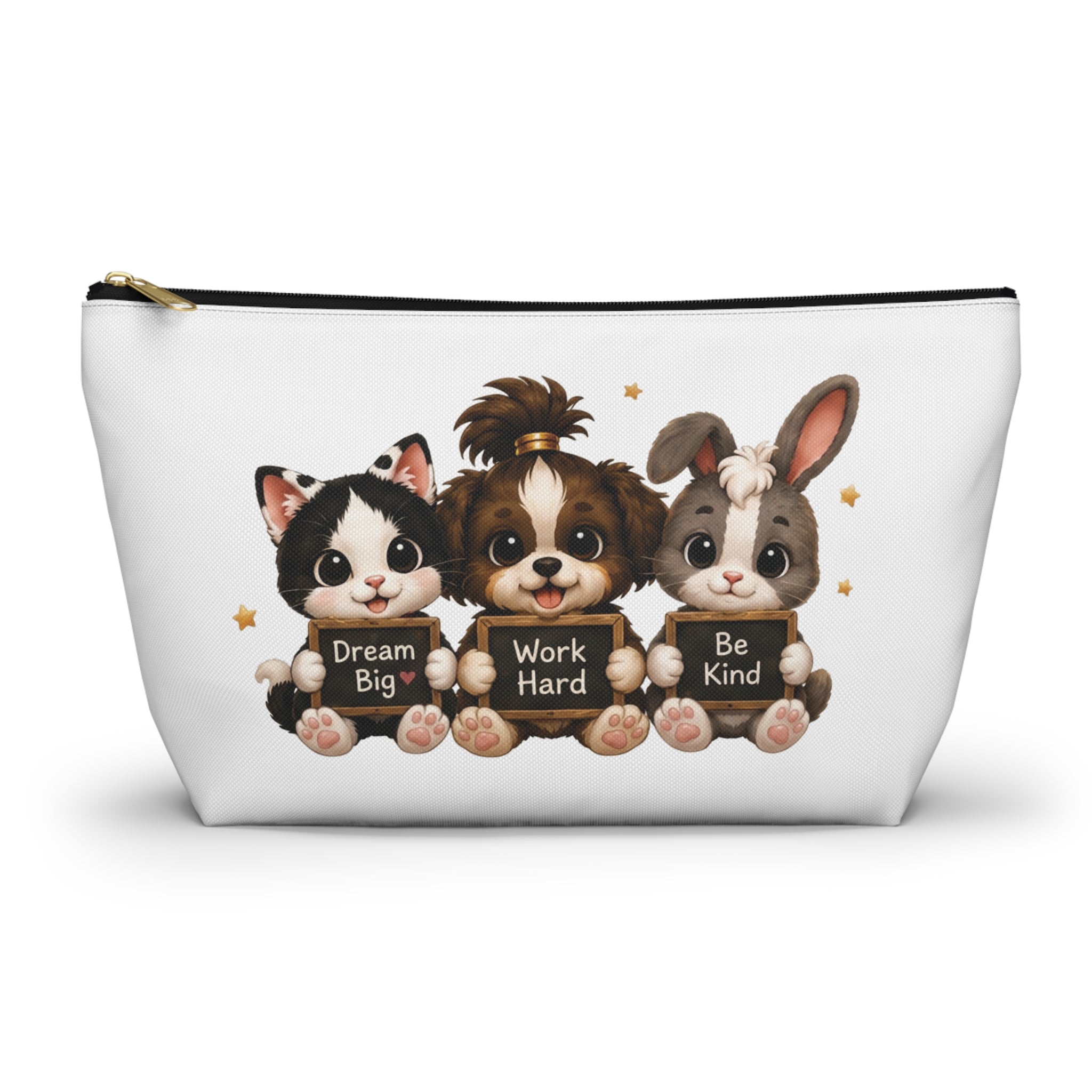 Cowmeow & Co Trio Pouch — Dream Big, Work Hard, Be Kind