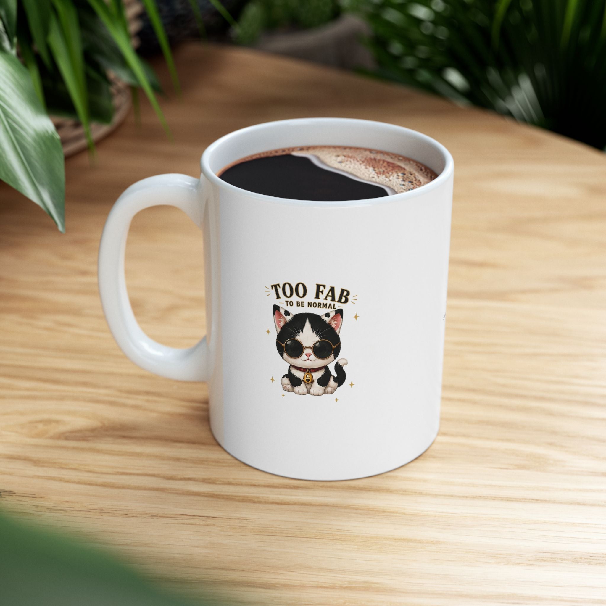 Too Fab Cat Mug |  Cute Tuxedo Cat Coffee Mug | Cowmeow & Co"