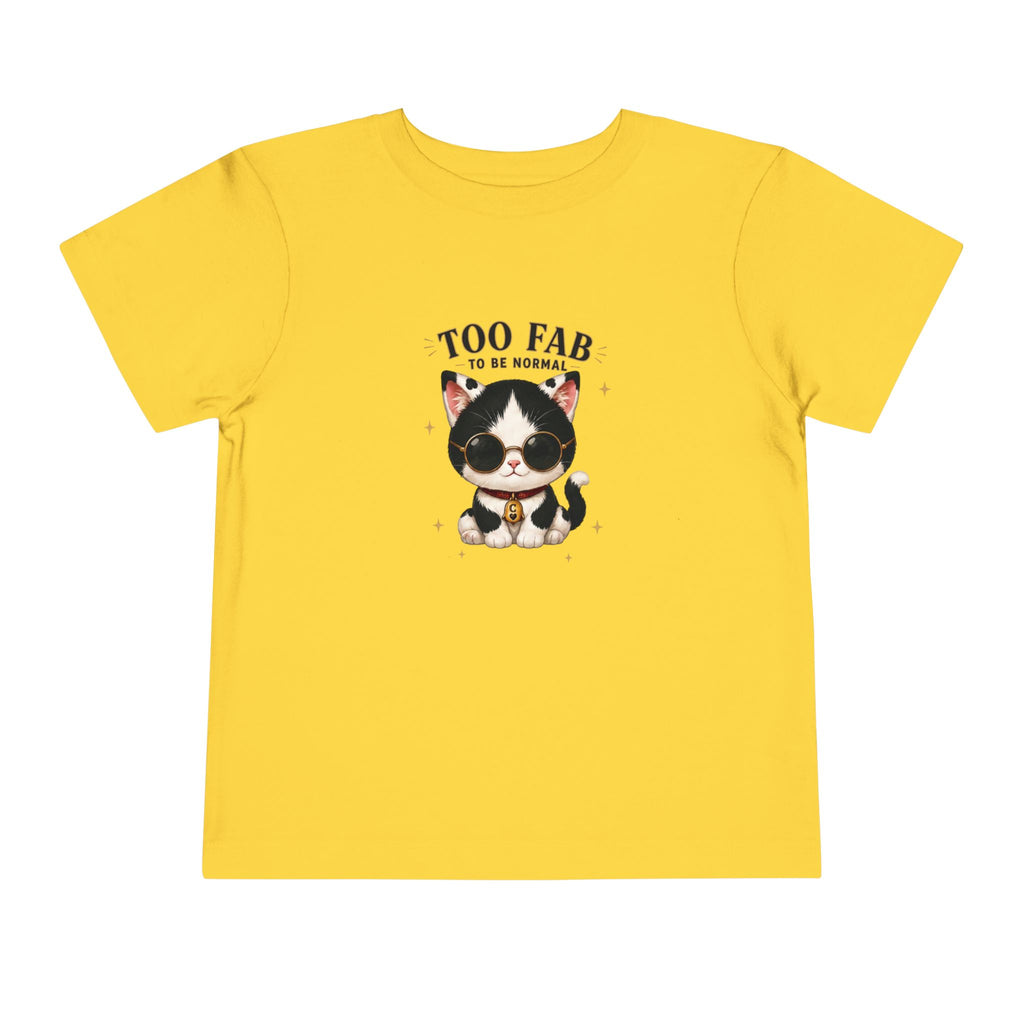 Funny Cat Toddler T-Shirt | Cute Tuxedo Cat Tee | Too Fab to Be Normal | Cowmeow & Co