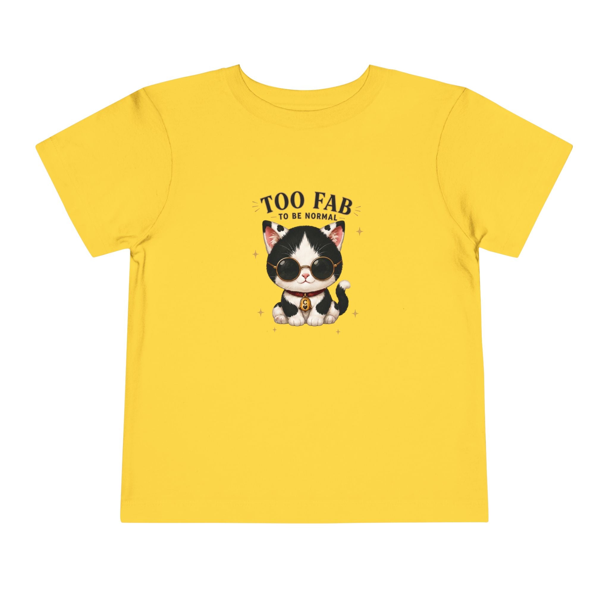 Funny Cat Toddler T-Shirt | Cute Tuxedo Cat Tee | Too Fab to Be Normal | Cowmeow & Co