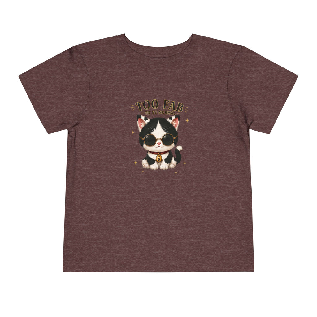 Funny Cat Toddler T-Shirt | Cute Tuxedo Cat Tee | Too Fab to Be Normal | Cowmeow & Co