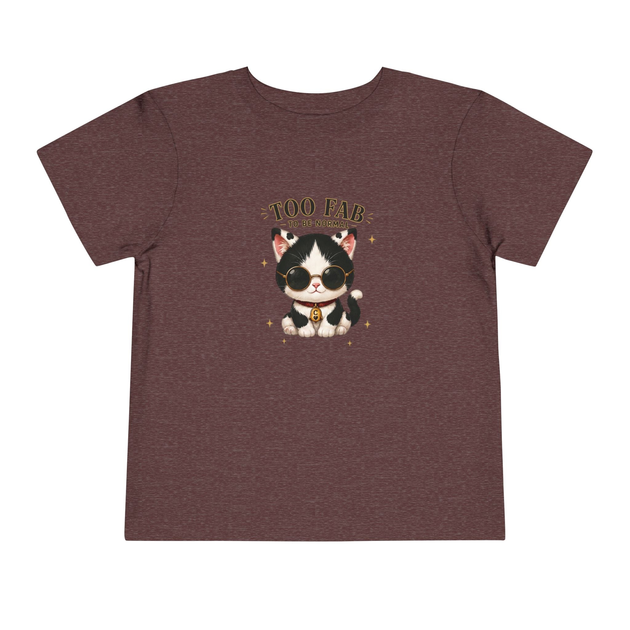 Funny Cat Toddler T-Shirt | Cute Tuxedo Cat Tee | Too Fab to Be Normal | Cowmeow & Co