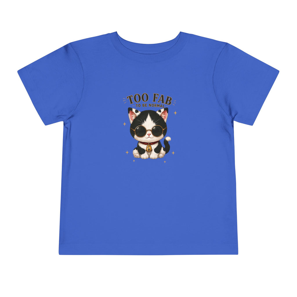 Funny Cat Toddler T-Shirt | Cute Tuxedo Cat Tee | Too Fab to Be Normal | Cowmeow & Co