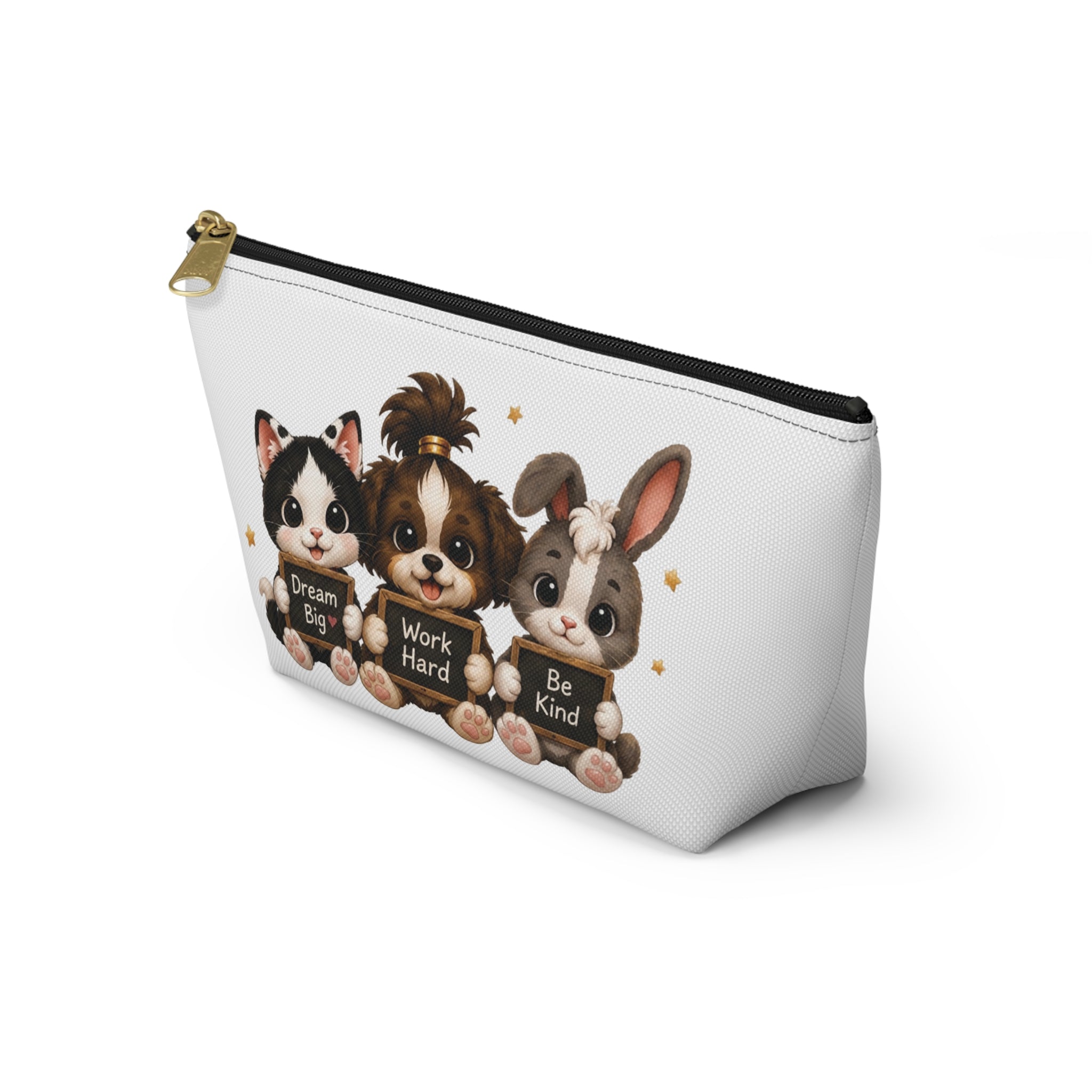 Cowmeow & Co Trio Pouch — Dream Big, Work Hard, Be Kind