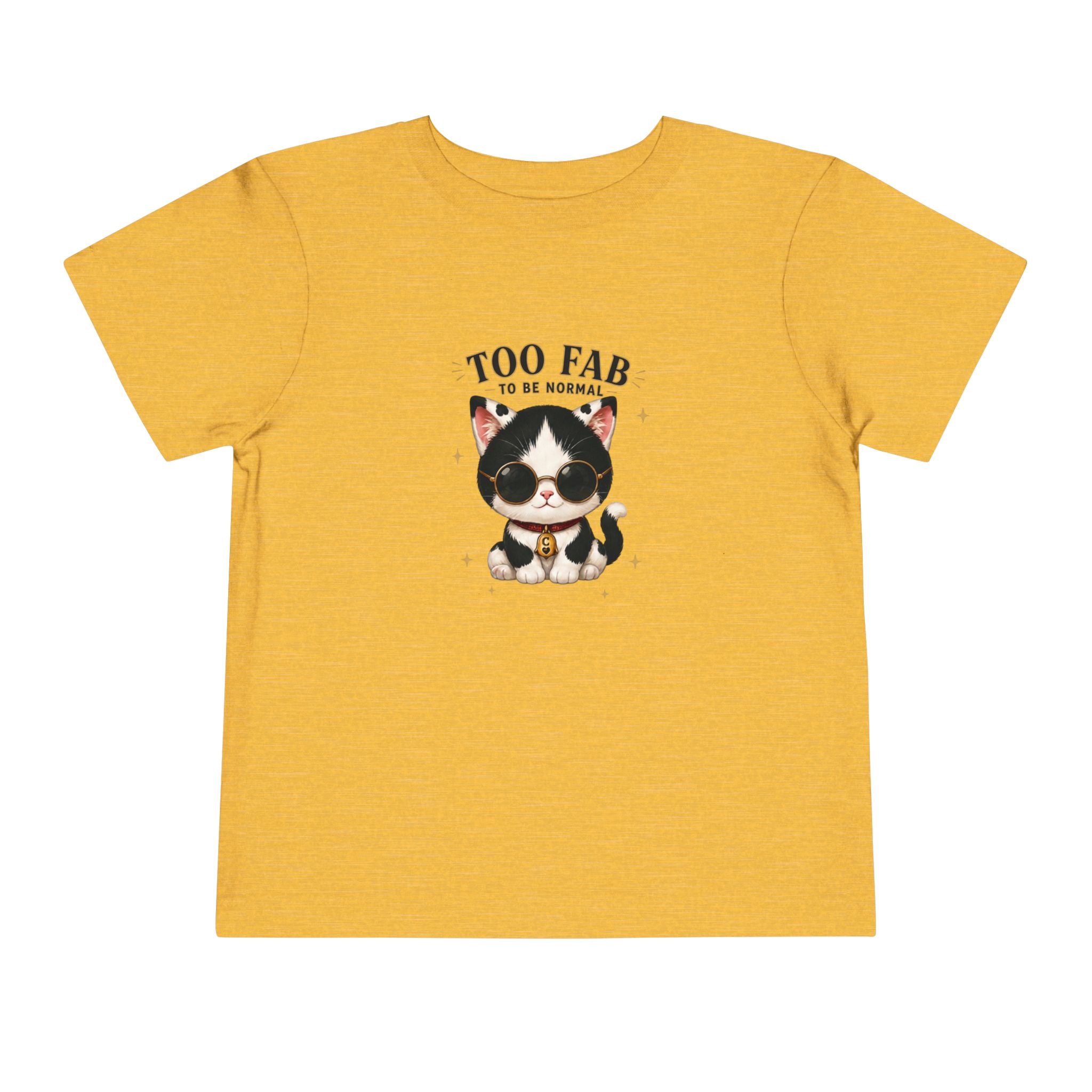 Too Fab to Be Normal Toddler T-Shirt | Cute Tuxedo Cat Tee| Cowmeow & Co