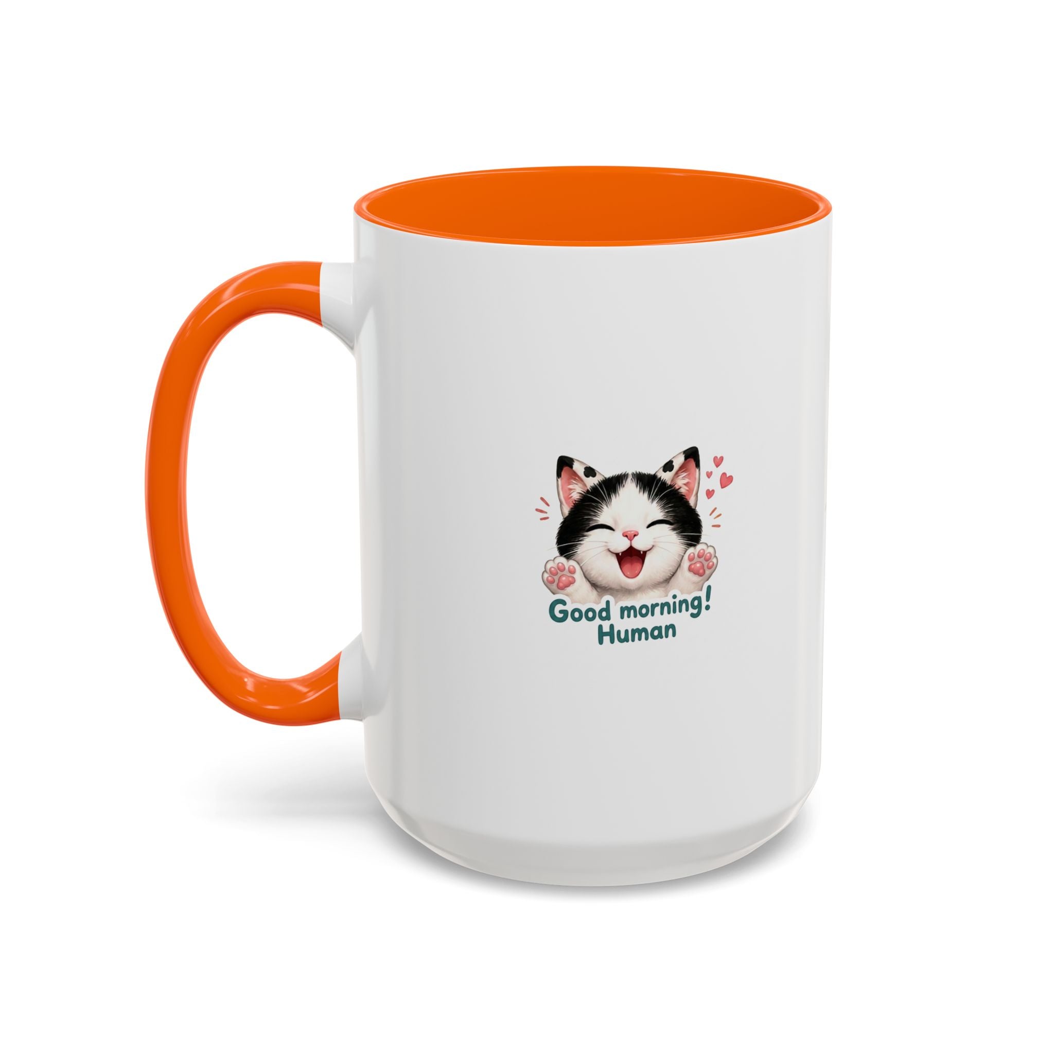Good Morning, Human! —  Cute Tuxedo Cat Coffee Mug, Cowmeow & Co