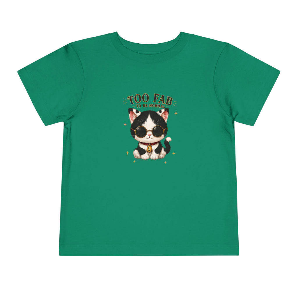 Funny Cat Toddler T-Shirt | Cute Tuxedo Cat Tee | Too Fab to Be Normal | Cowmeow & Co