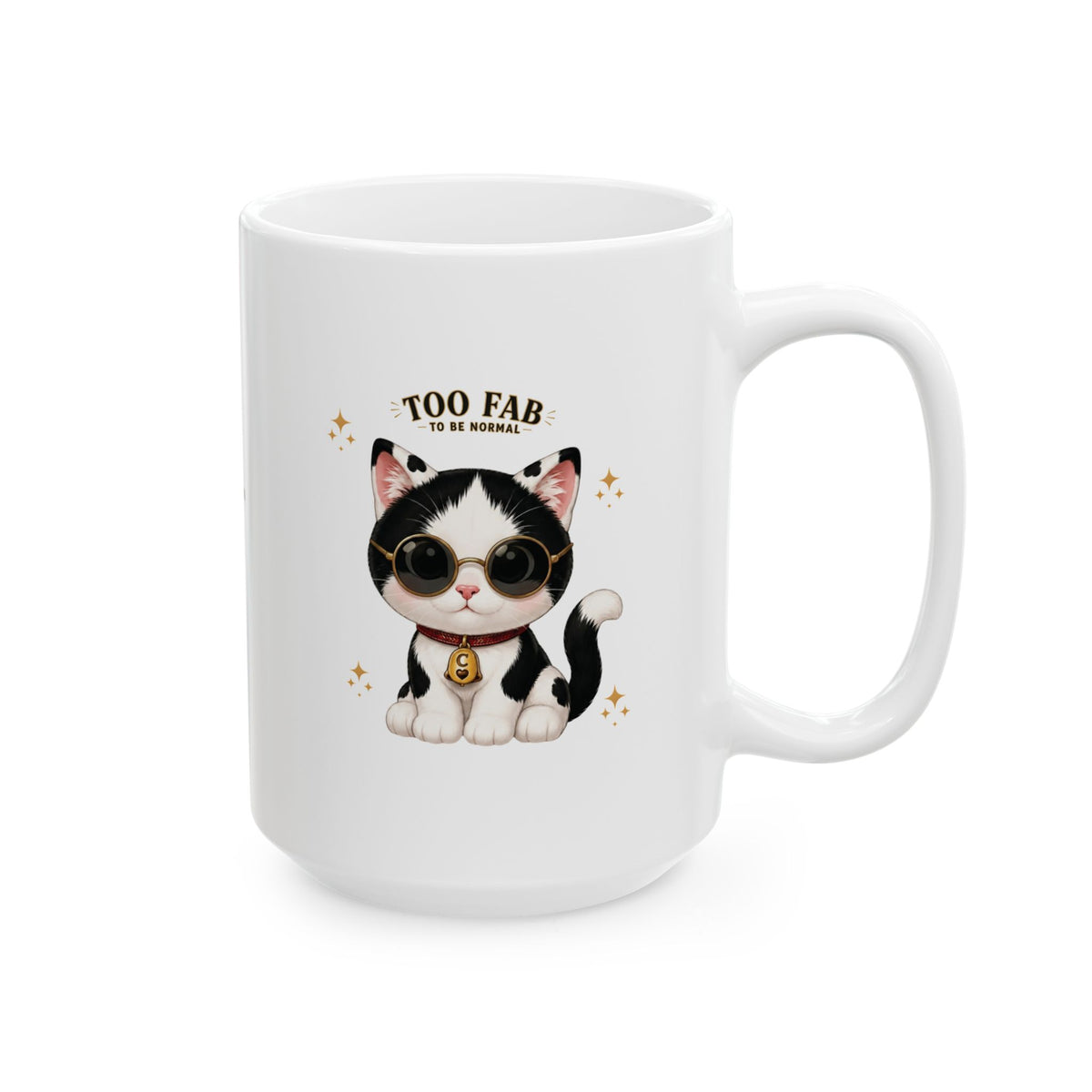Too Fab Cat Mug |  Cute Tuxedo Cat Coffee Mug | Cowmeow & Co"