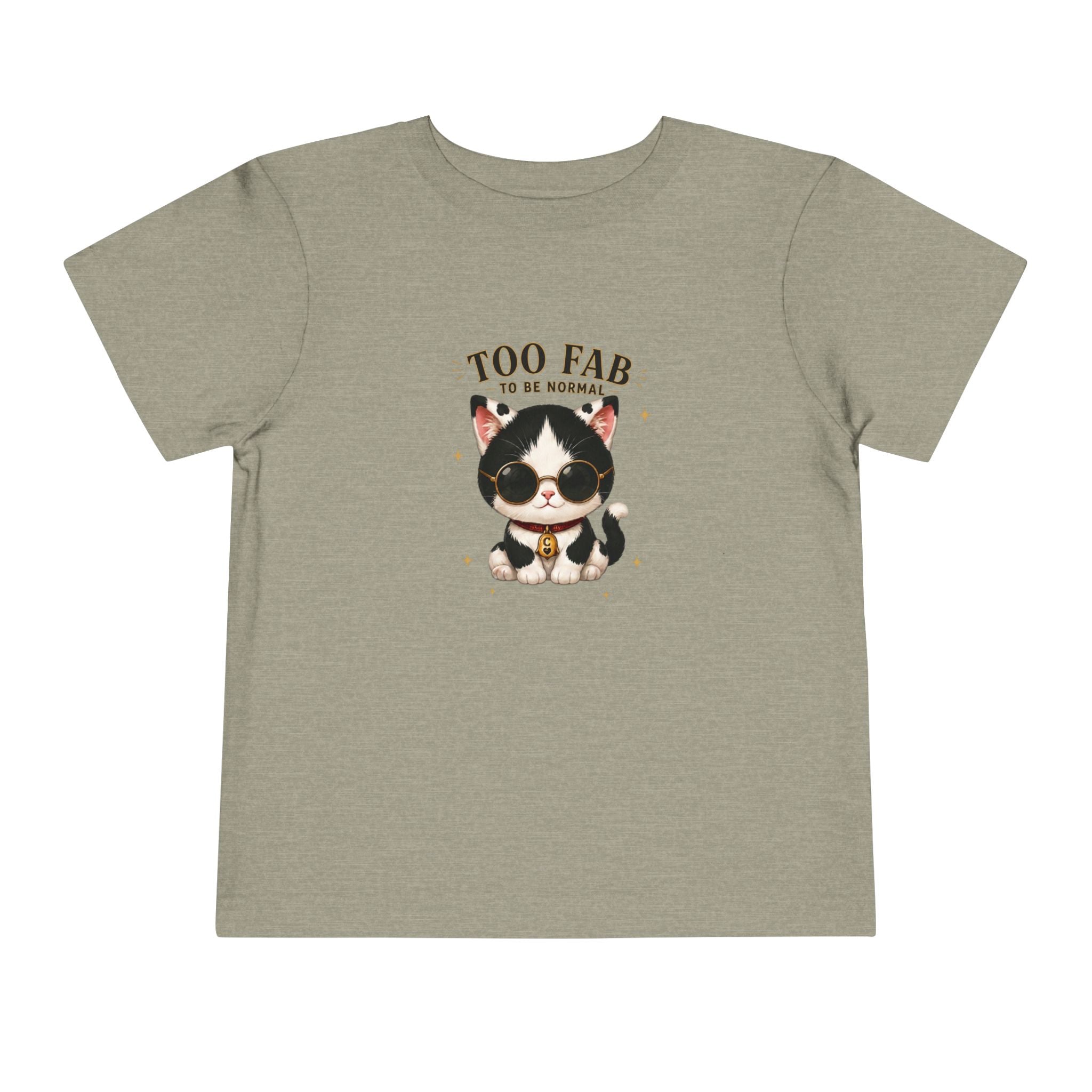 Funny Cat Toddler T-Shirt | Cute Tuxedo Cat Tee | Too Fab to Be Normal | Cowmeow & Co