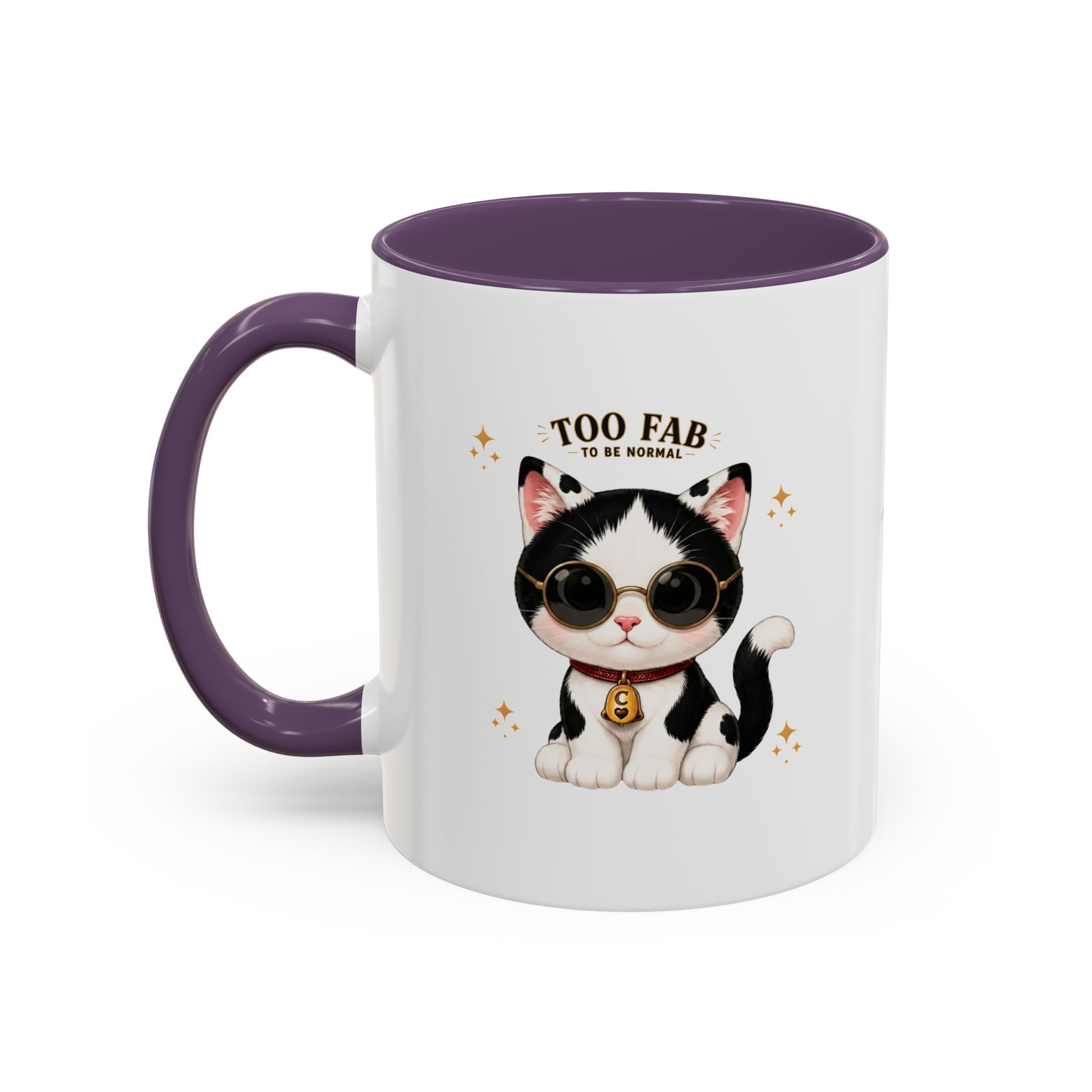 "Too Fab to be Normal Cat Mug | Funny Tuxedo Cat Coffee Mug | Cowmeow & Co"