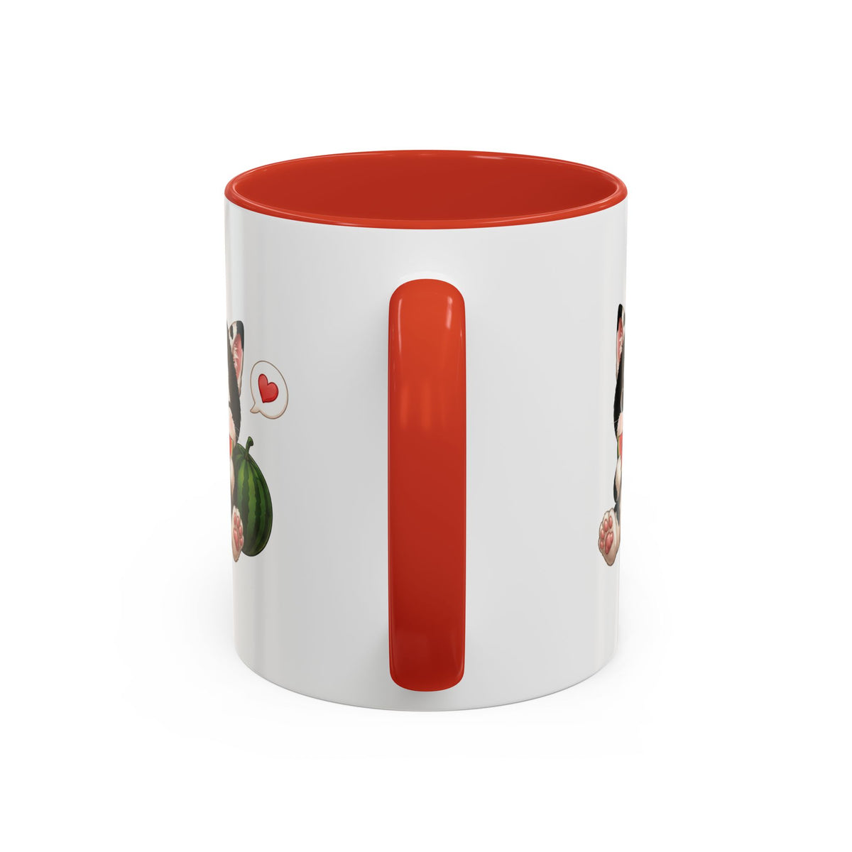 Watermelon Cat Mug | Cute Tuxedo Cat Coffee Mug | Cowmeow