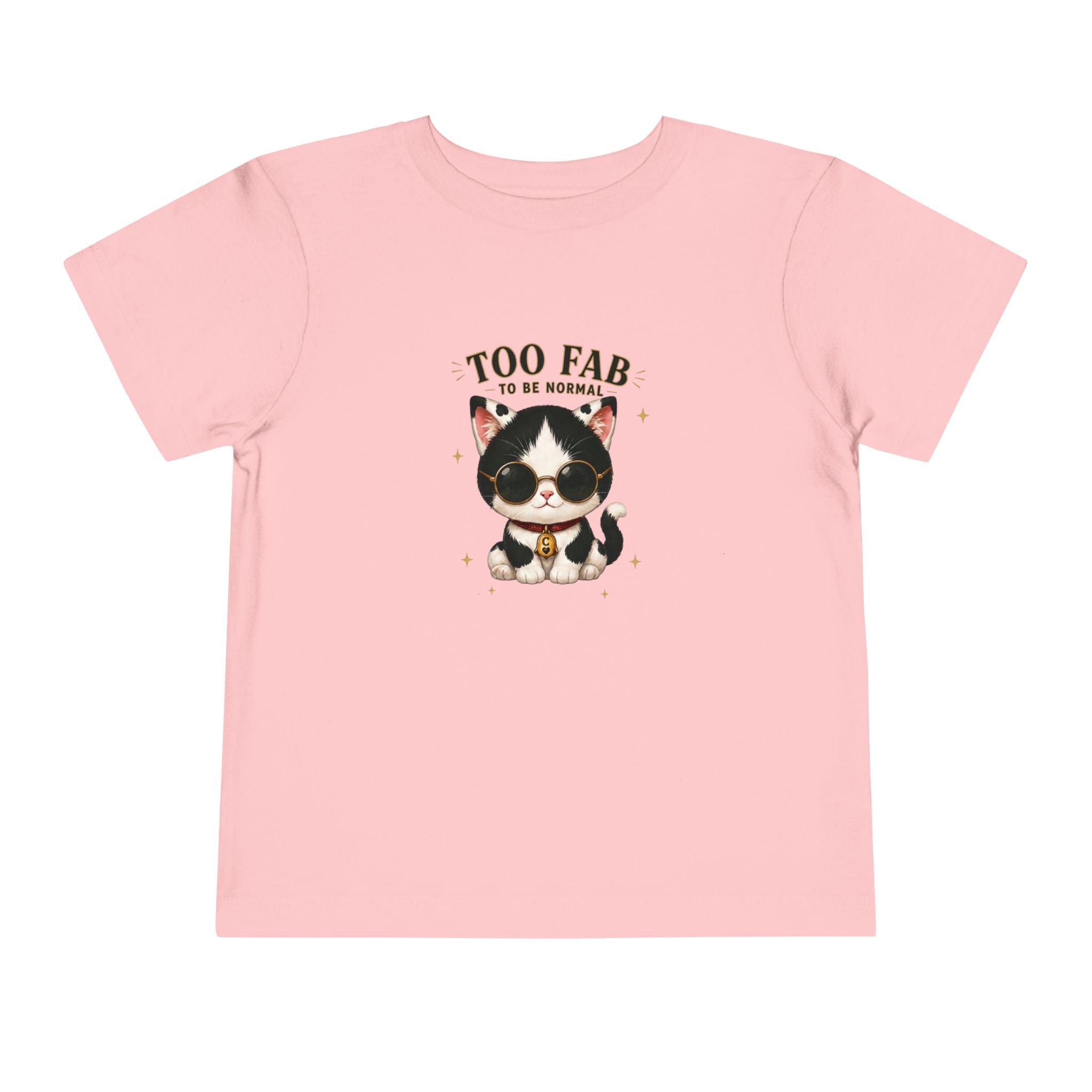 Too Fab to Be Normal Toddler T-Shirt | Cute Tuxedo Cat Tee| Cowmeow & Co