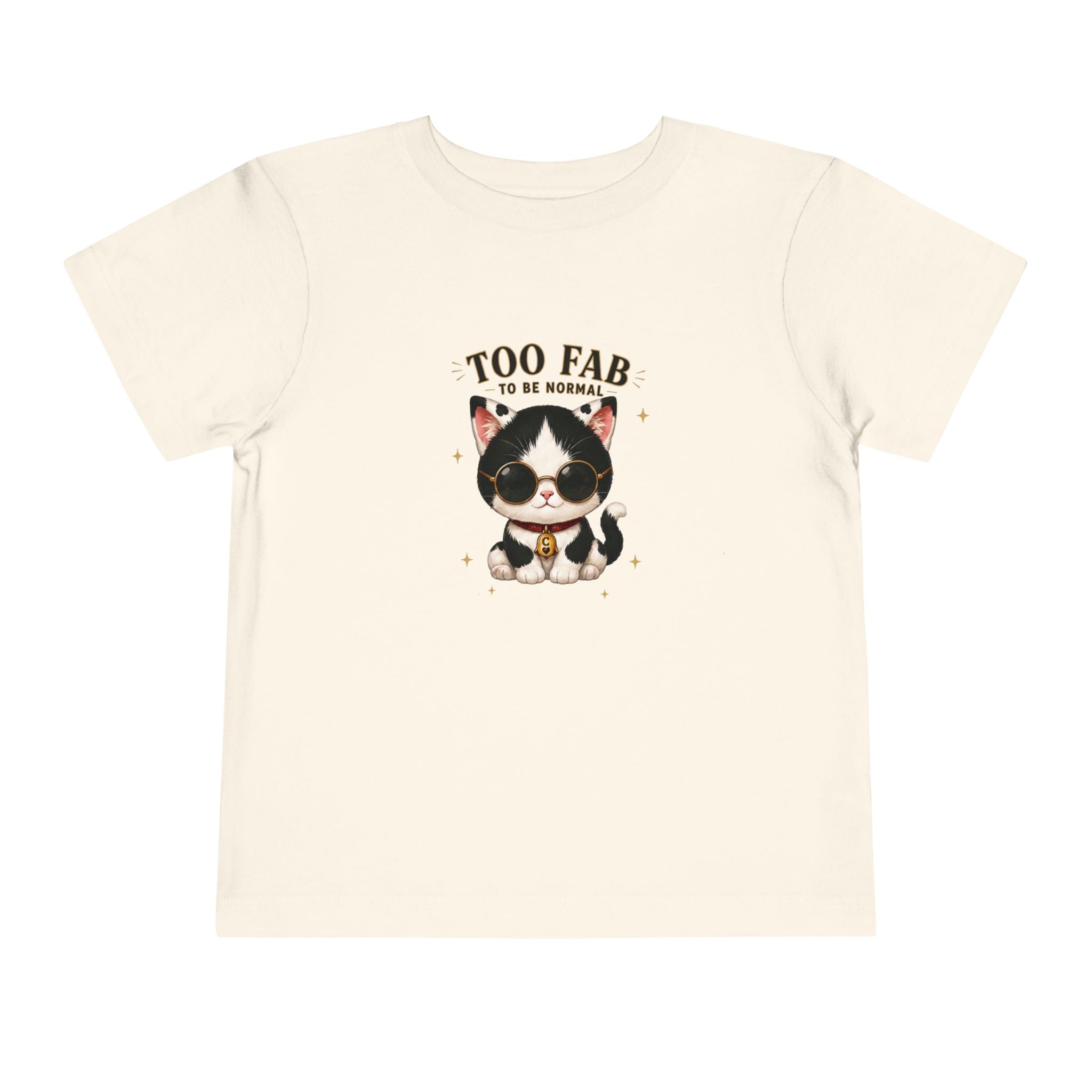 Too Fab to Be Normal Toddler T-Shirt | Cute Tuxedo Cat Tee| Cowmeow & Co