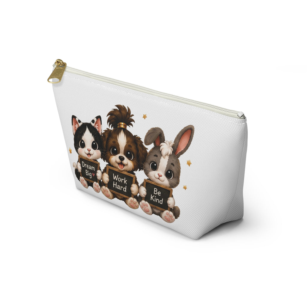 Cowmeow & Co Trio Pouch — Dream Big, Work Hard, Be Kind