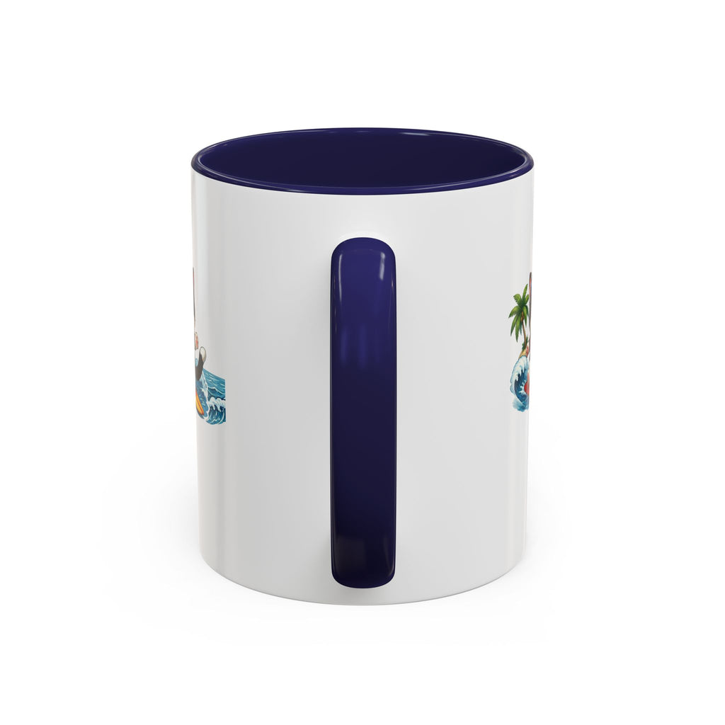 Surfing Cat Summer Coffee Mug | Cute Beach Cat Mug | Cowmeow & Co