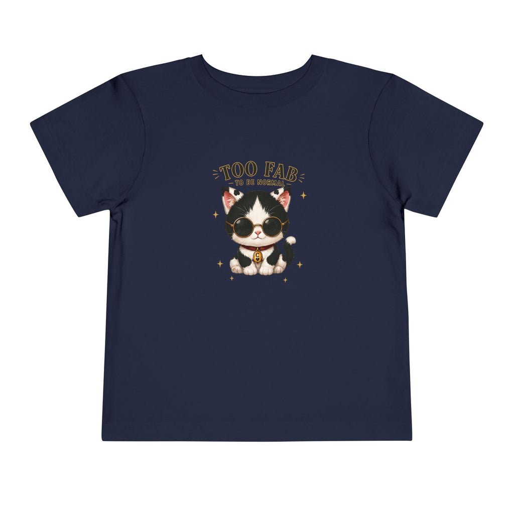Funny Cat Toddler T-Shirt | Cute Tuxedo Cat Tee | Too Fab to Be Normal | Cowmeow & Co