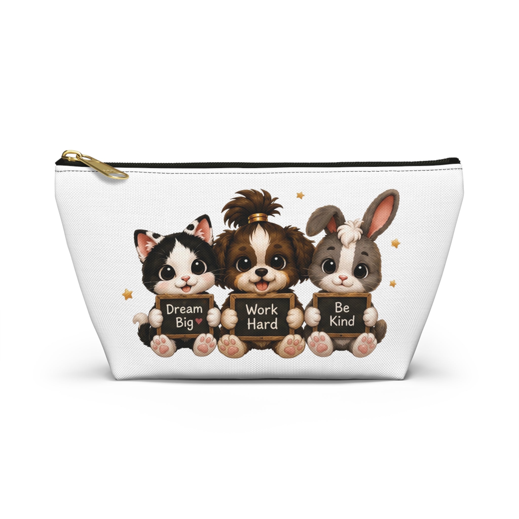 Cowmeow & Co Trio Pouch — Dream Big, Work Hard, Be Kind