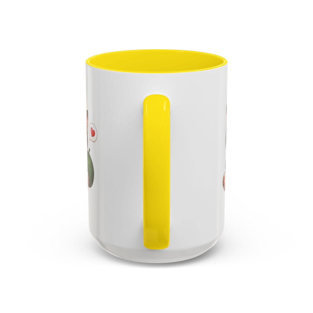 Watermelon Cat Mug | Cute Tuxedo Cat Coffee Mug | Cowmeow