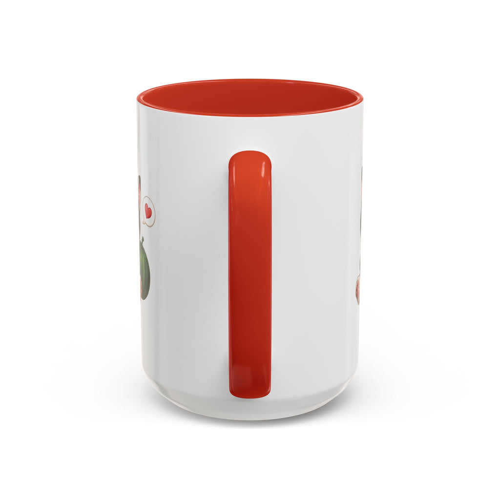 Watermelon Cat Mug | Cute Tuxedo Cat Coffee Mug | Cowmeow