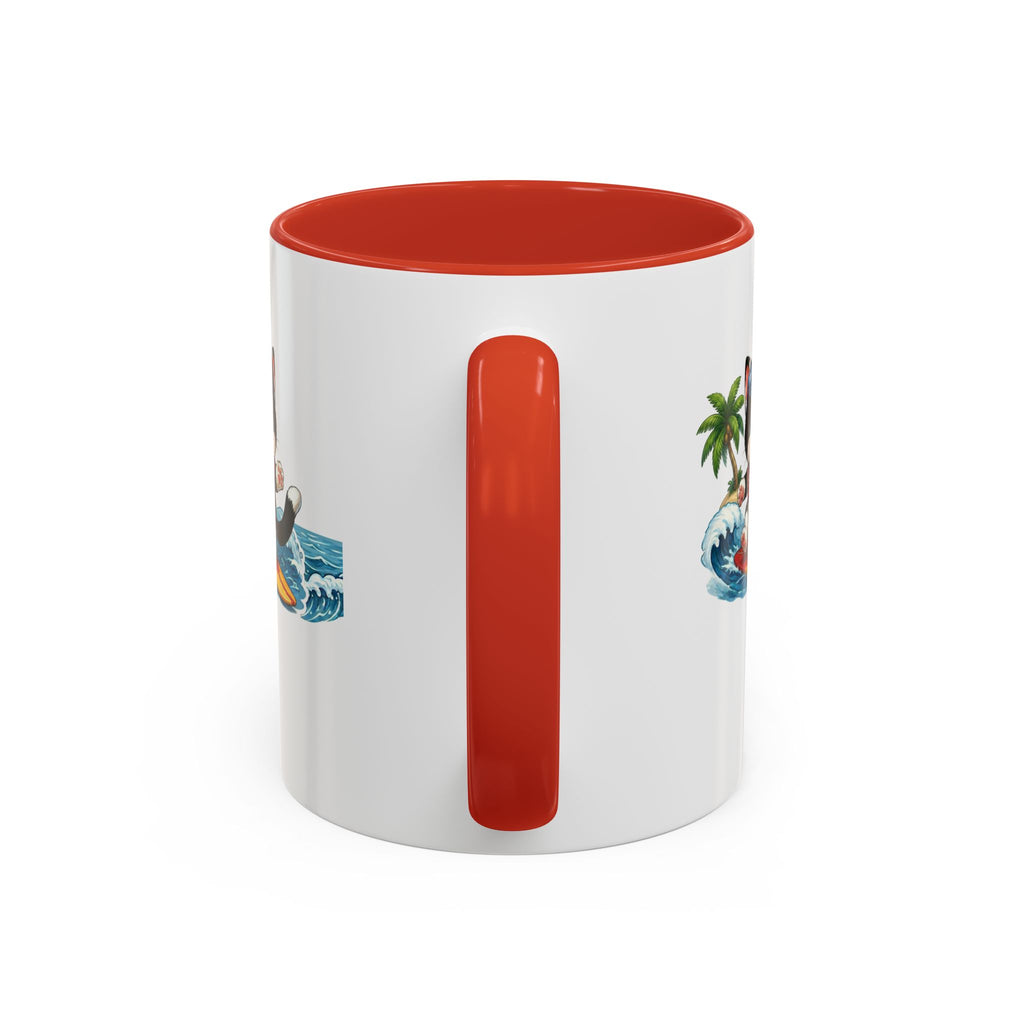 Surfing Cat Summer Coffee Mug | Cute Beach Cat Mug | Cowmeow & Co