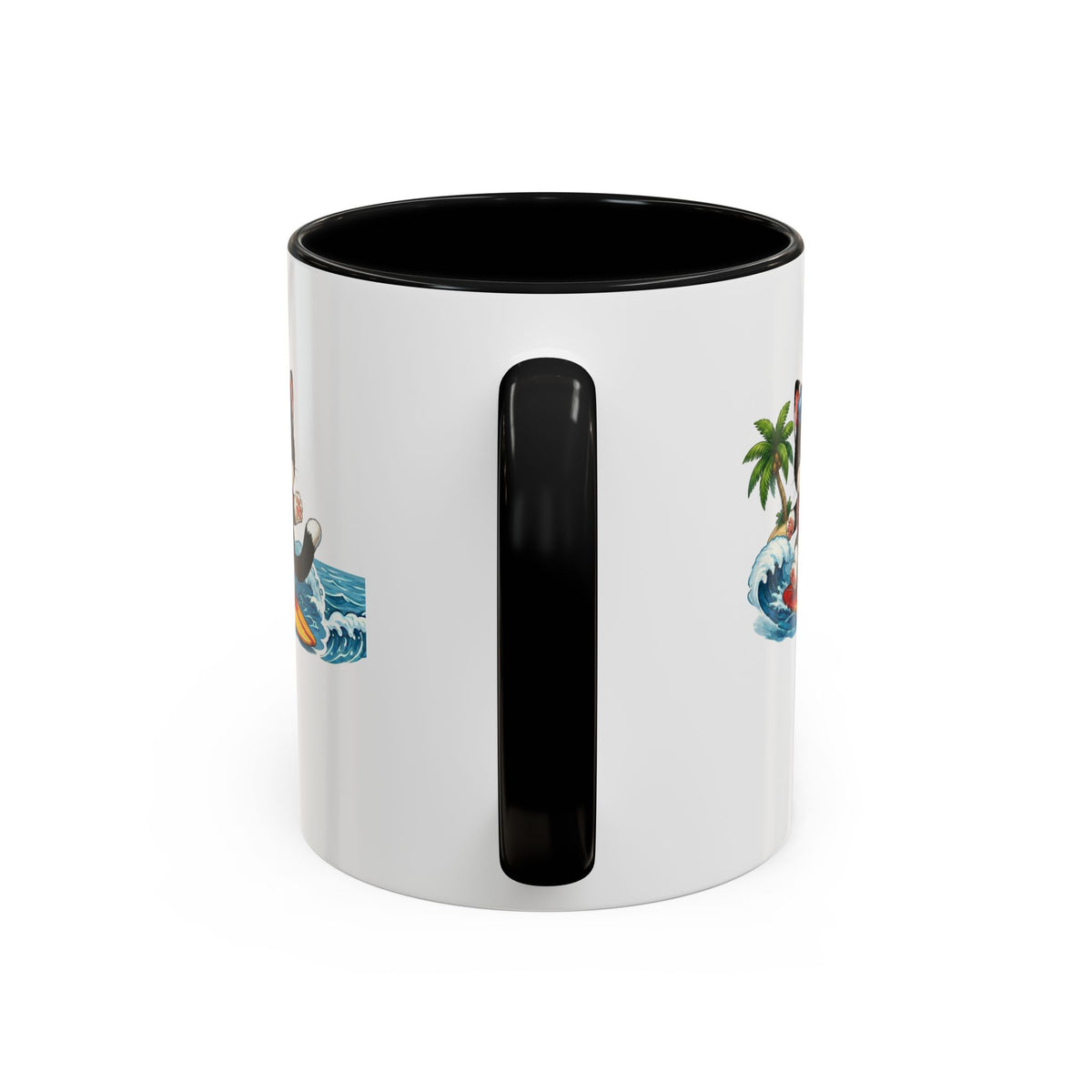 Surfing Cat Summer Coffee Mug | Cute Beach Cat Mug | Cowmeow & Co