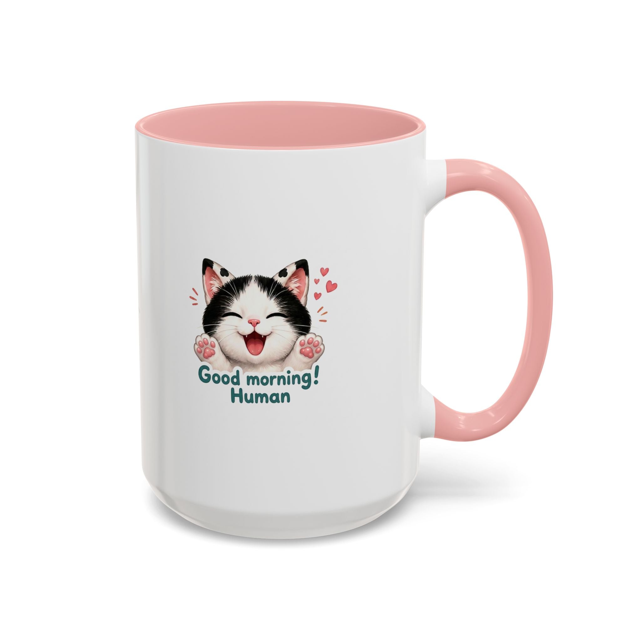Good Morning, Human! —  Cute Tuxedo Cat Coffee Mug, Cowmeow & Co