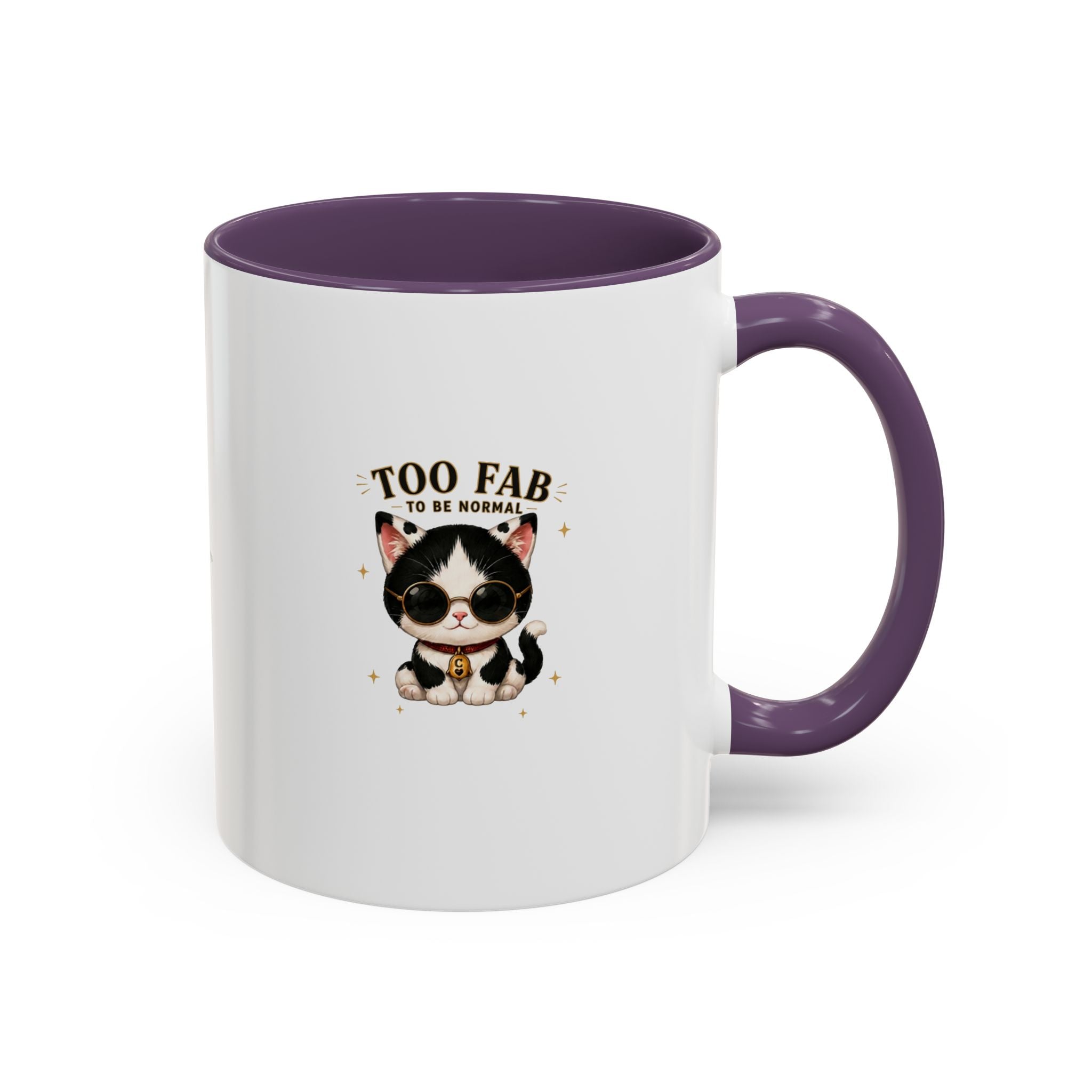 "Too Fab to be Normal Cat Mug | Funny Tuxedo Cat Coffee Mug | Cowmeow & Co"