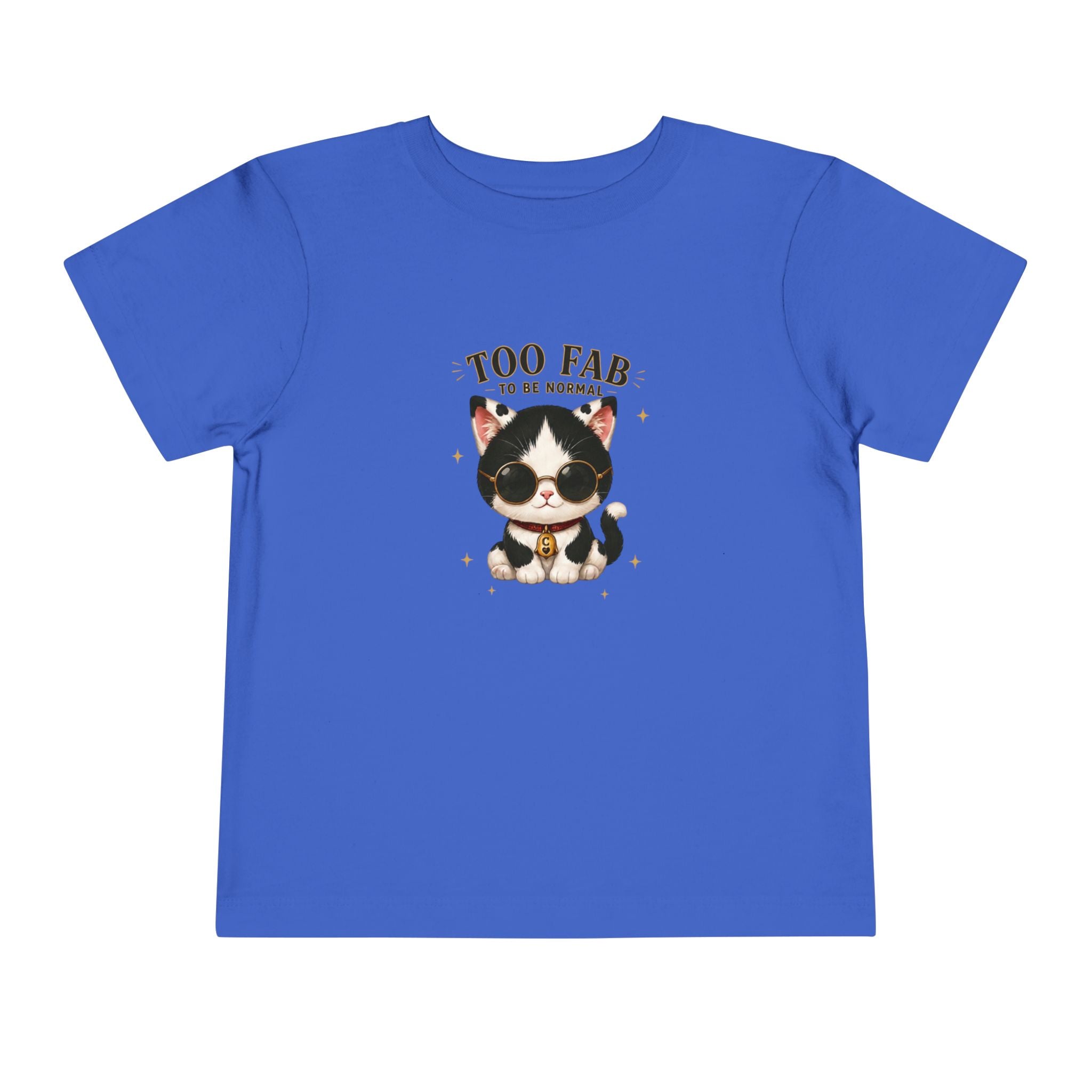 Too Fab to Be Normal Toddler T-Shirt | Cute Tuxedo Cat Tee| Cowmeow & Co