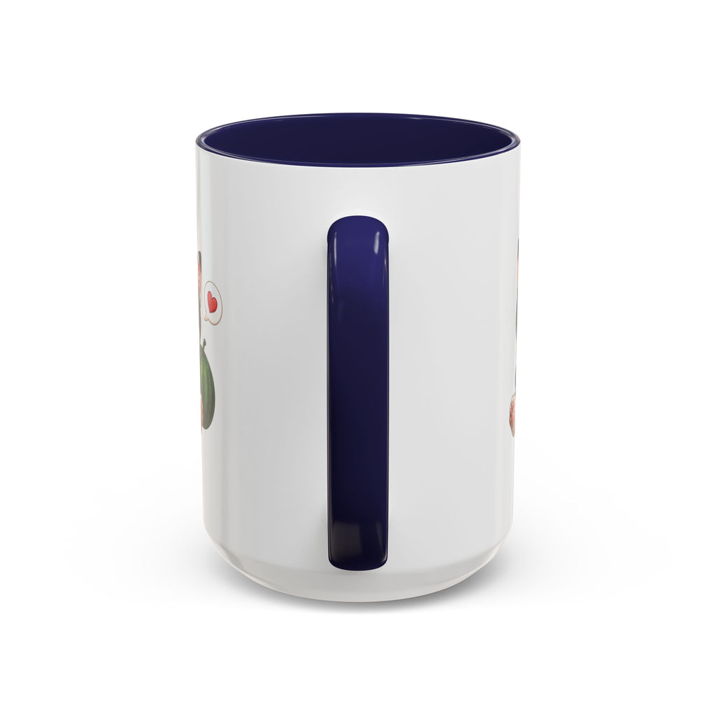 Watermelon Cat Mug | Cute Tuxedo Cat Coffee Mug | Cowmeow