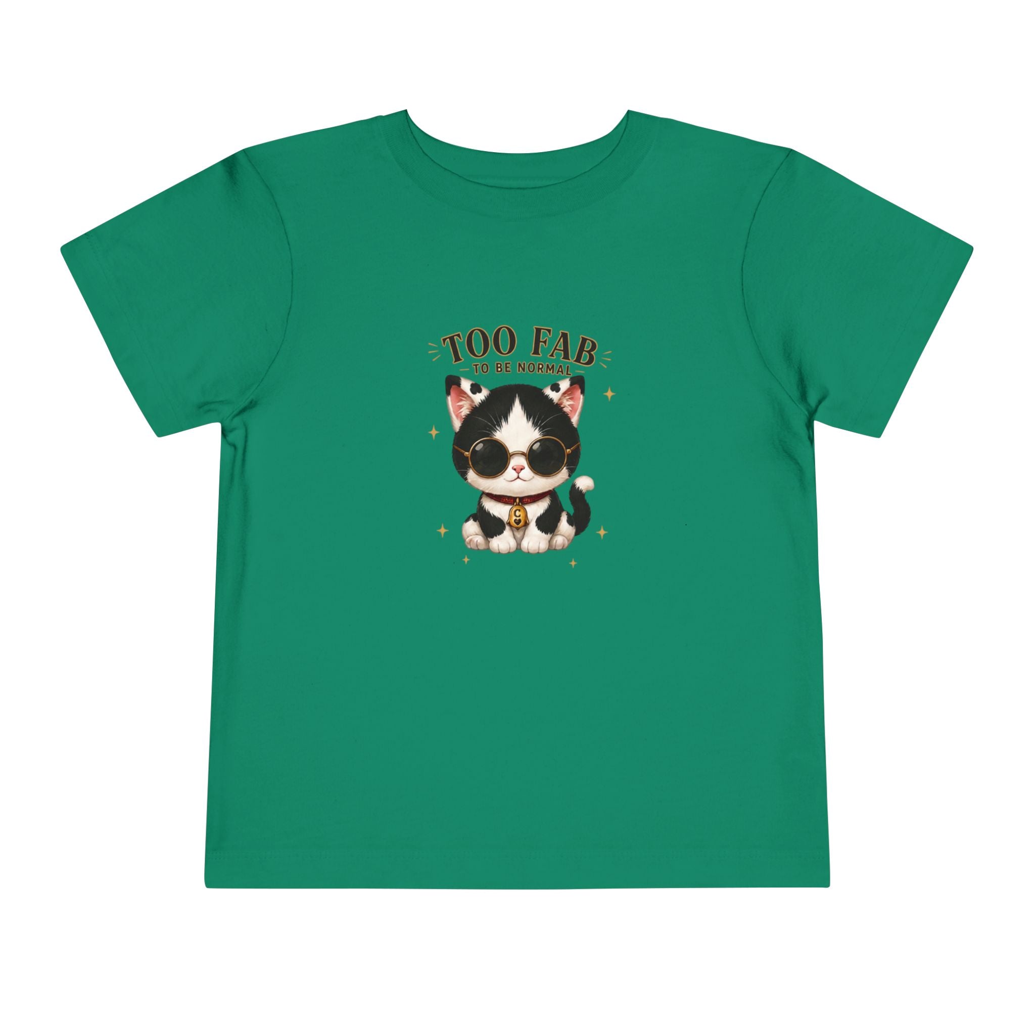 Too Fab to Be Normal Toddler T-Shirt | Cute Tuxedo Cat Tee| Cowmeow & Co