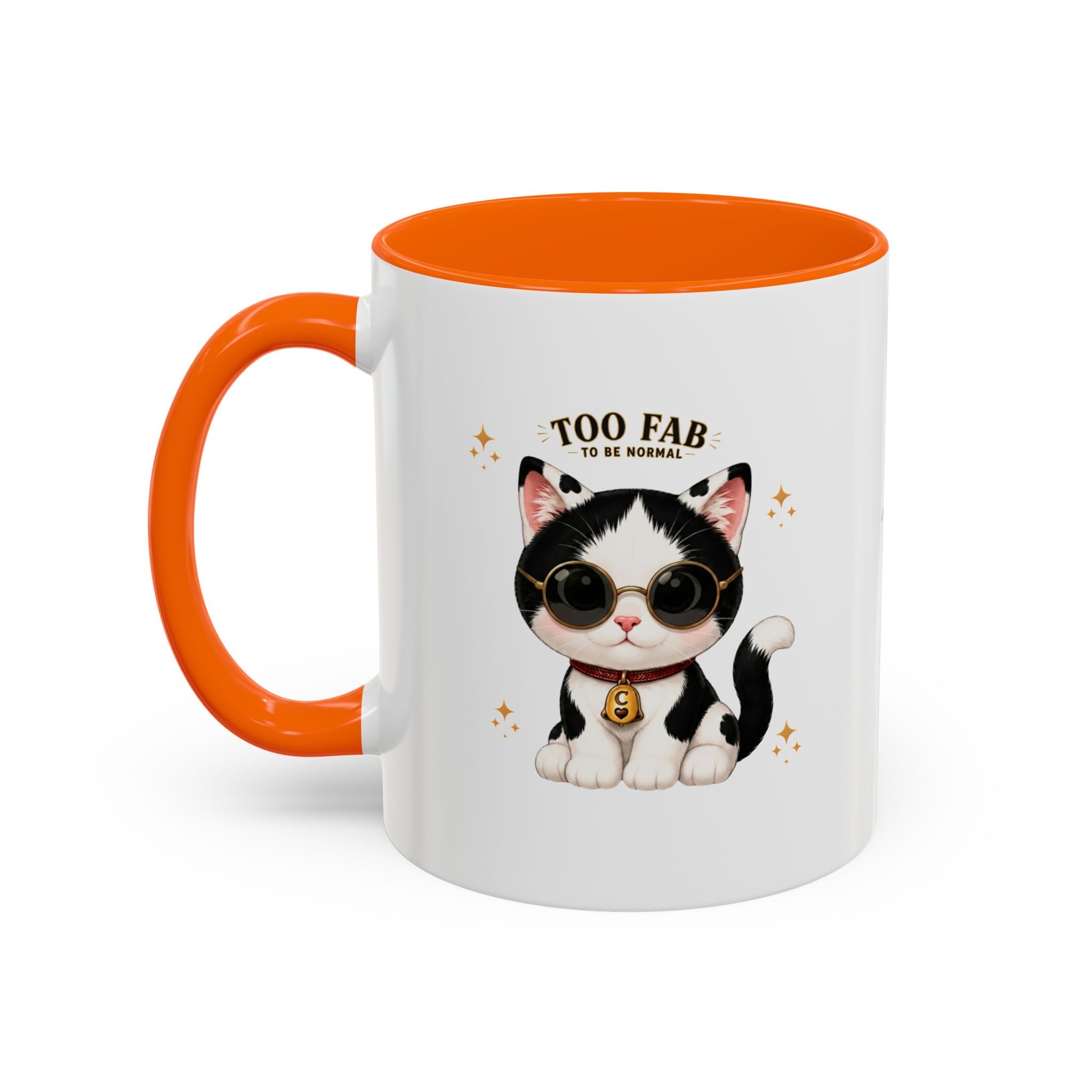 "Too Fab to be Normal Cat Mug | Funny Tuxedo Cat Coffee Mug | Cowmeow & Co"