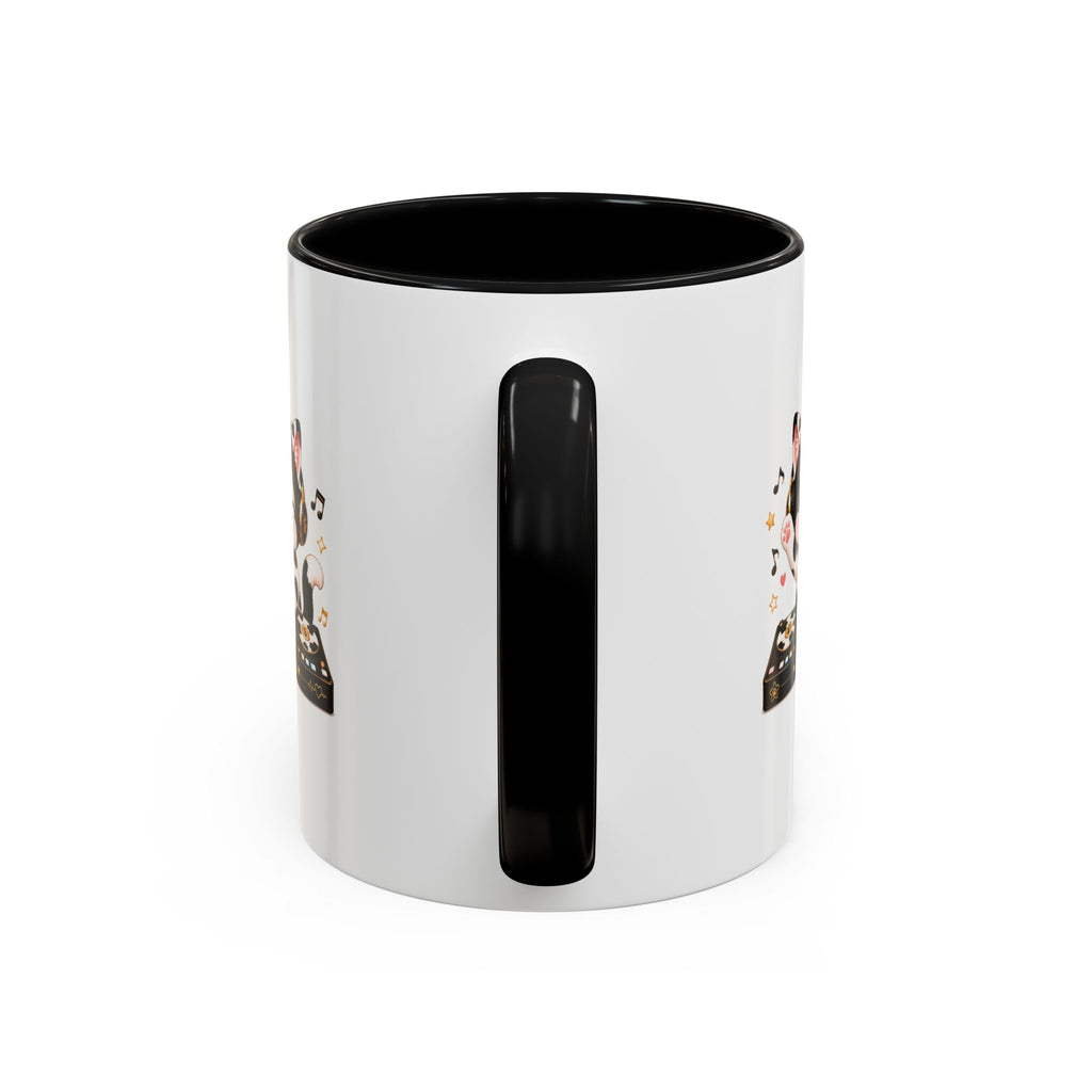 DJ Cat Coffee Mug | Funny Tuxedo Cat Gift | Cowmeow & Co