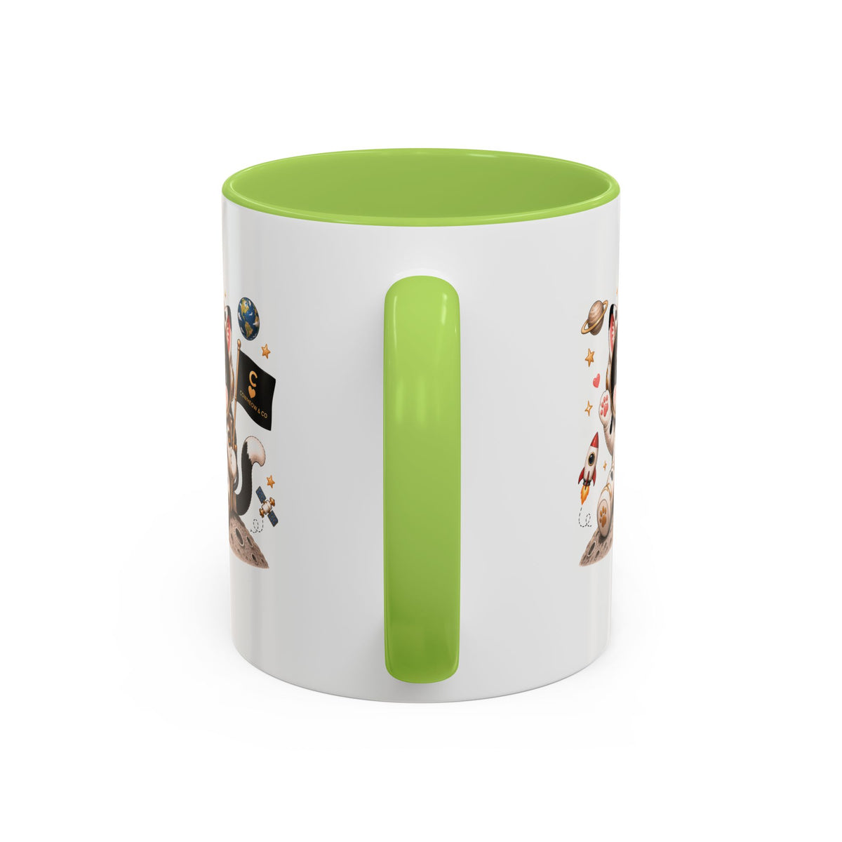 Astronaut Cowmeow Mug, Cute Tuxedo Cat, Space Coffee Mug, CowmeowandCo