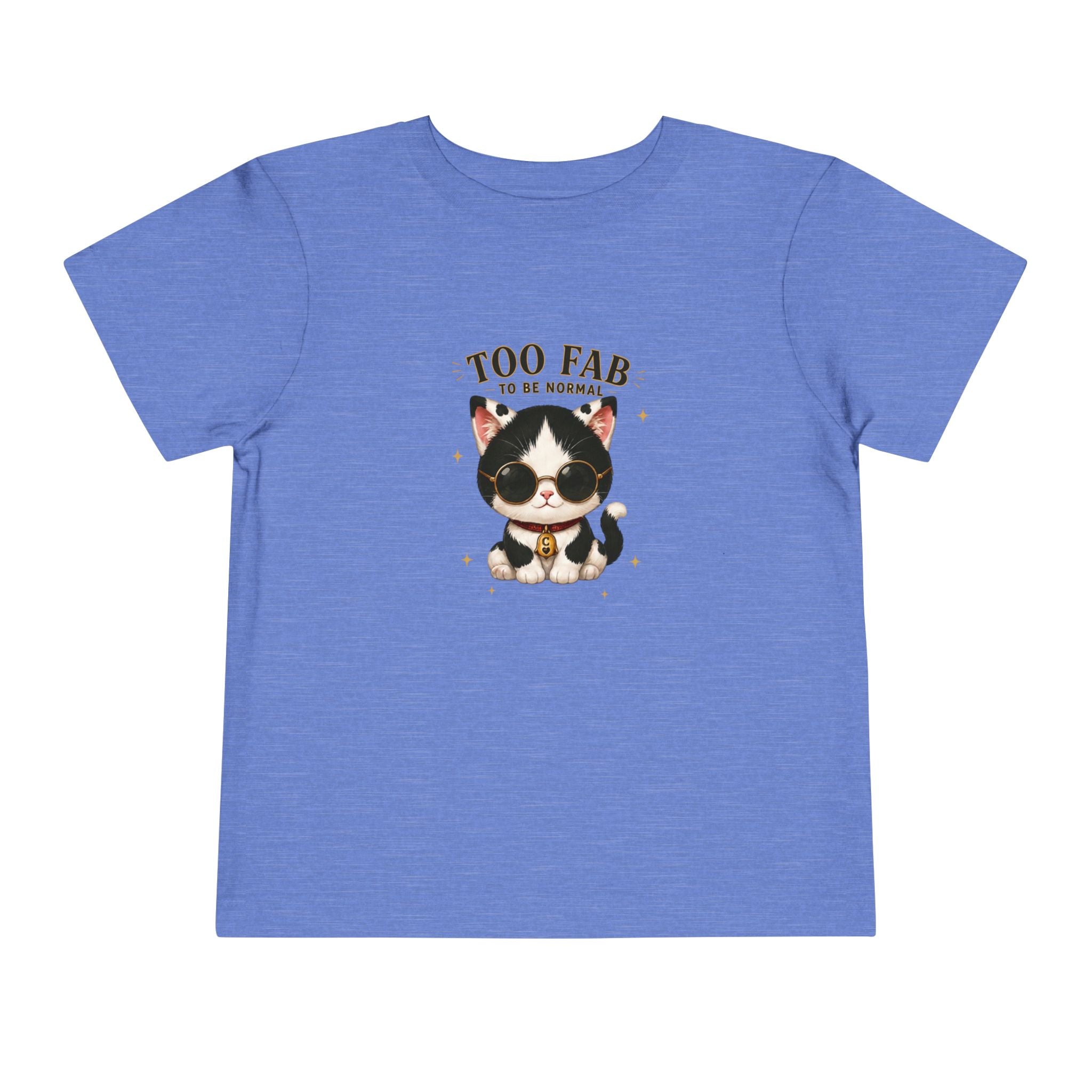 Too Fab to Be Normal Toddler T-Shirt | Cute Tuxedo Cat Tee| Cowmeow & Co