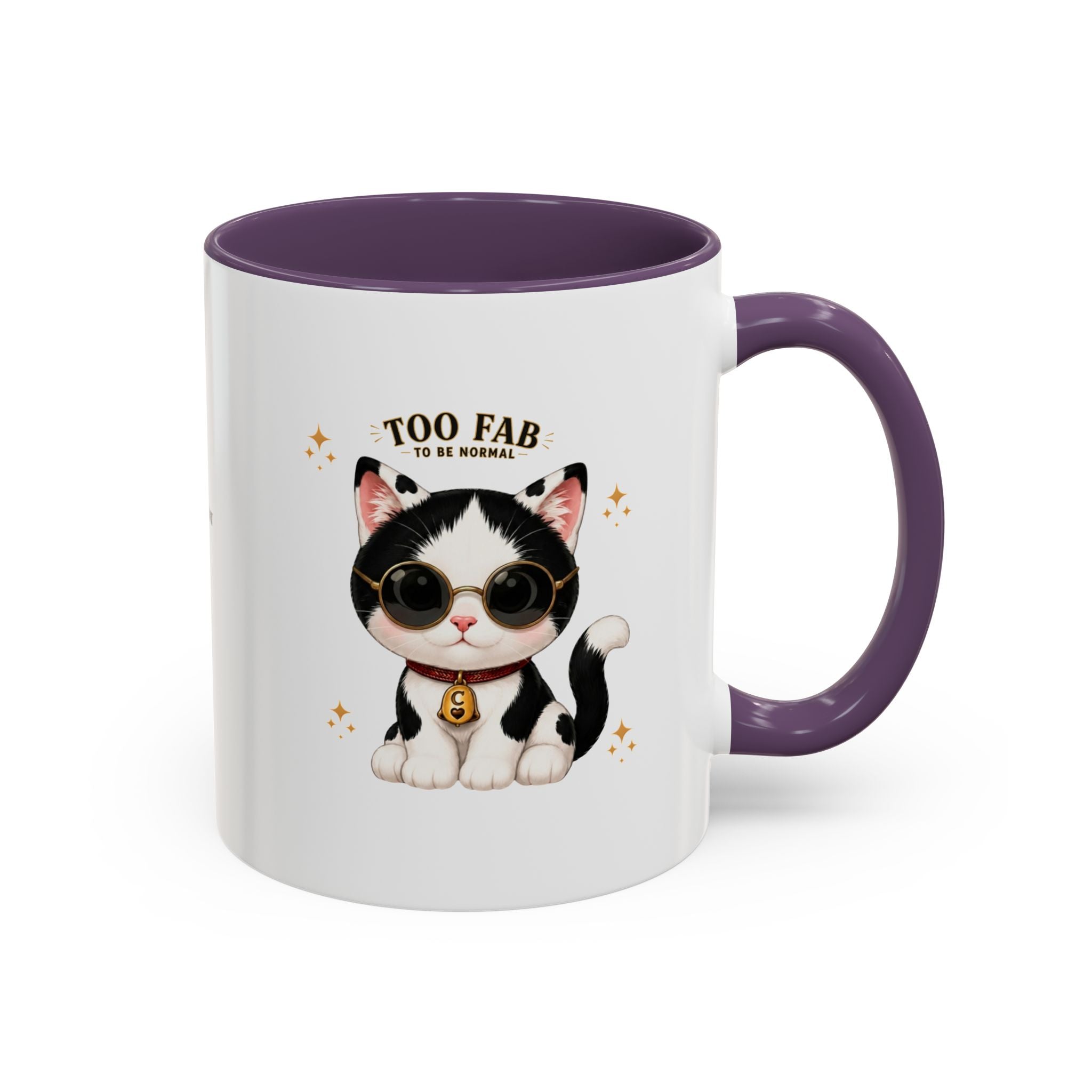 "Too Fab to be Normal Cat Mug | Funny Tuxedo Cat Coffee Mug | Cowmeow & Co"