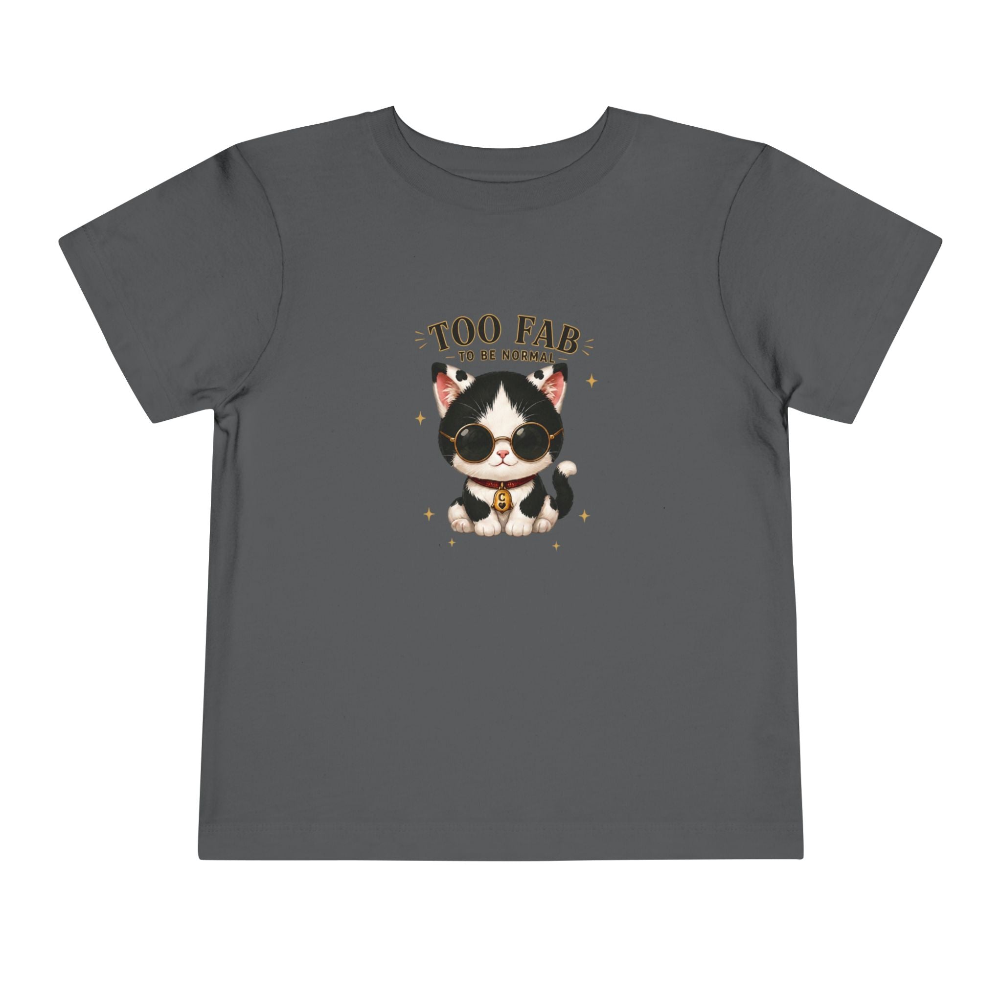 Funny Cat Toddler T-Shirt | Cute Tuxedo Cat Tee | Too Fab to Be Normal | Cowmeow & Co