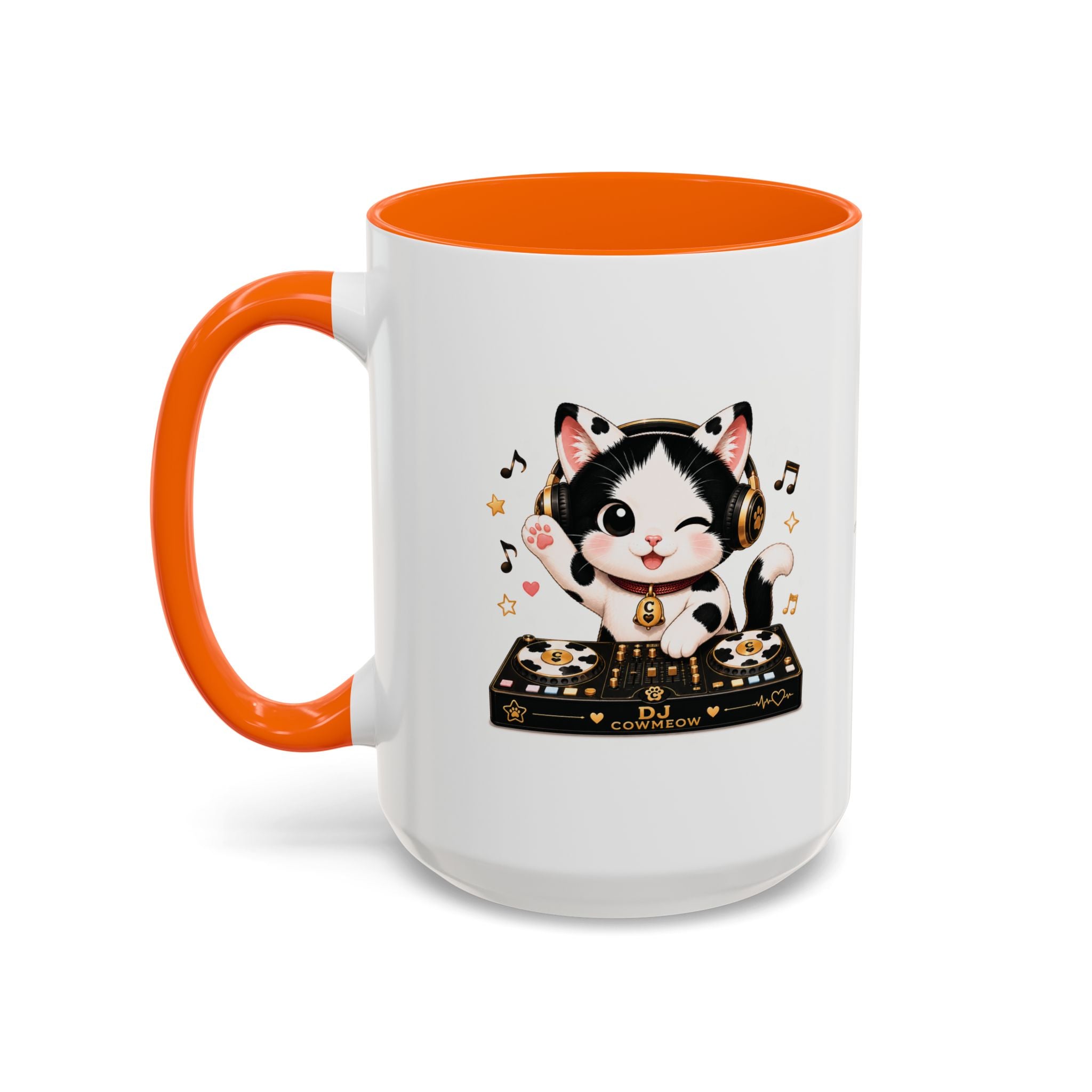 DJ Cat Coffee Mug | Funny Tuxedo Cat Gift | Cowmeow & Co