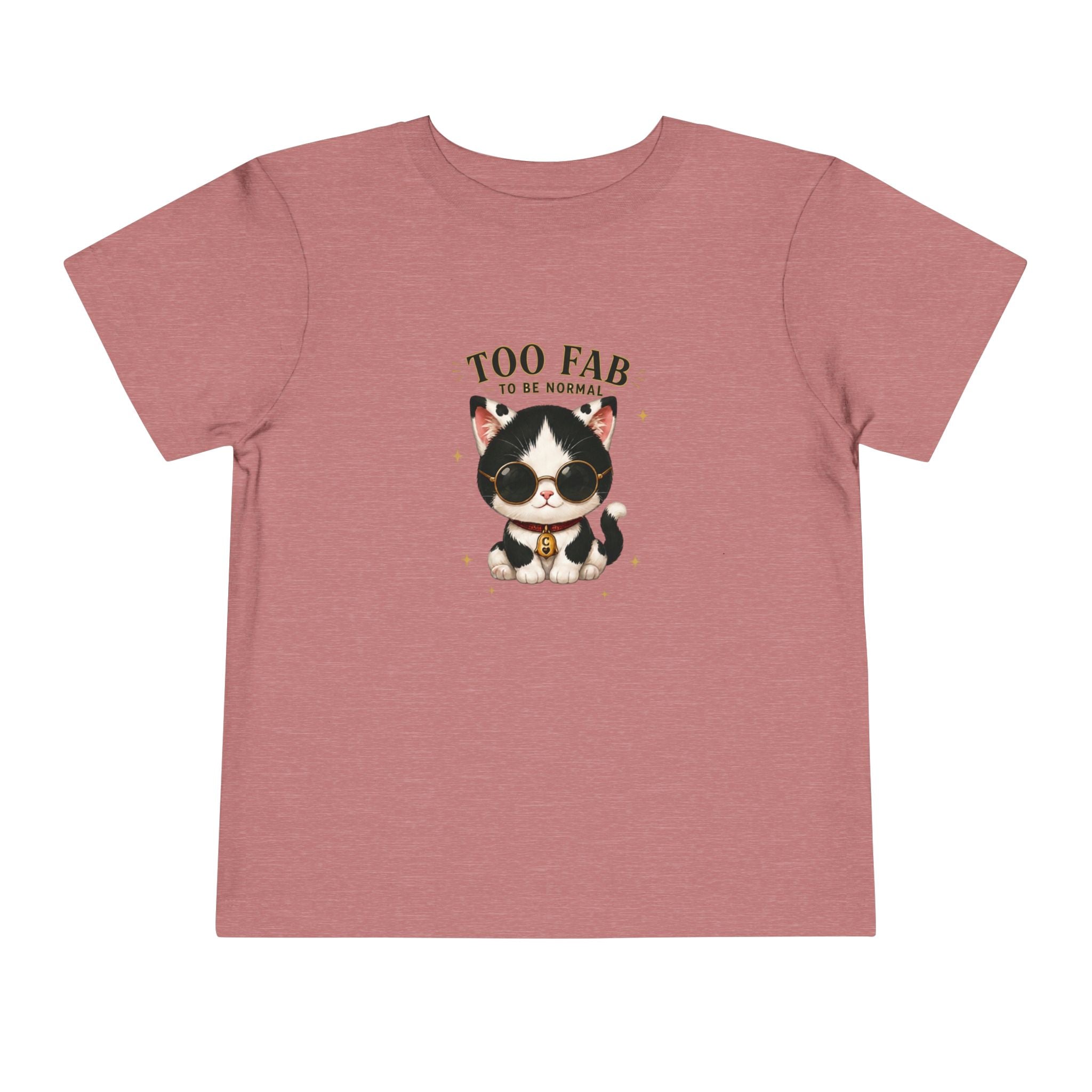 Too Fab to Be Normal Toddler T-Shirt | Cute Tuxedo Cat Tee| Cowmeow & Co