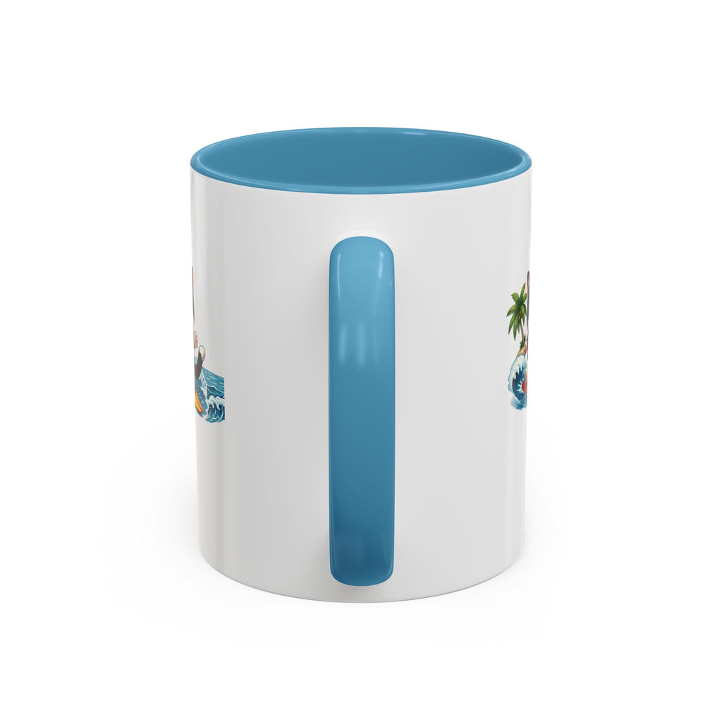 Surfing Cat Summer Coffee Mug | Cute Beach Cat Mug | Cowmeow & Co