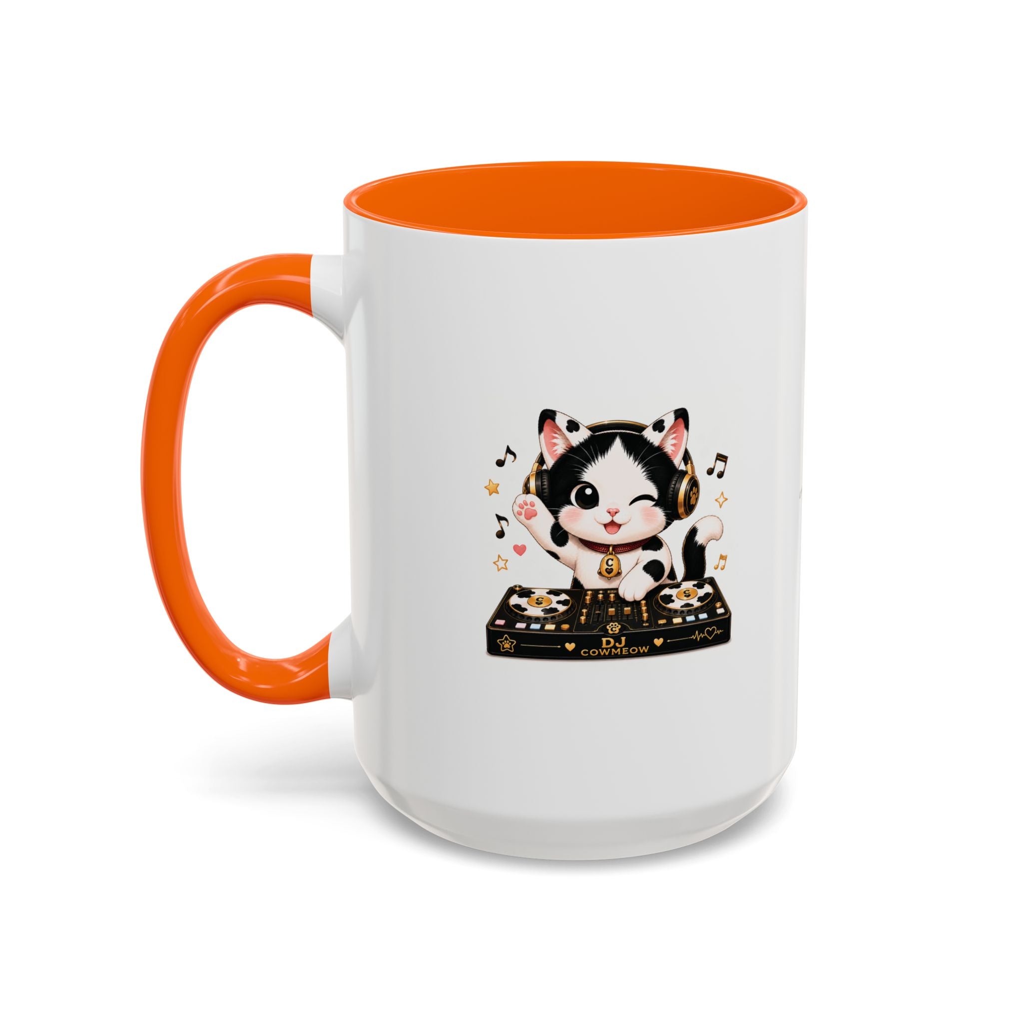 DJ Cat Coffee Mug | Funny Tuxedo Cat Gift | Cowmeow & Co