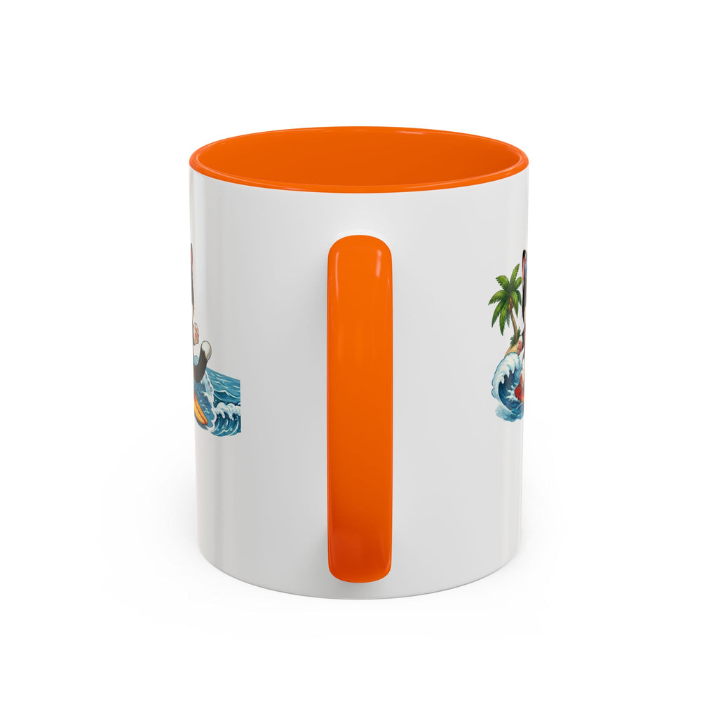 Surfing Cat Summer Coffee Mug | Cute Beach Cat Mug | Cowmeow & Co