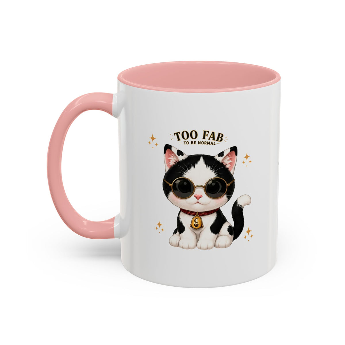 "Too Fab to be Normal Cat Mug | Funny Tuxedo Cat Coffee Mug | Cowmeow & Co"