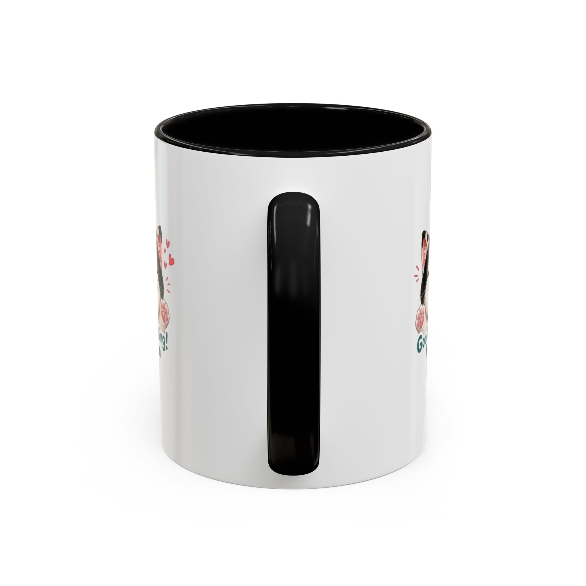 Good Morning, Human! —  Cute Tuxedo Cat Coffee Mug, Cowmeow & Co