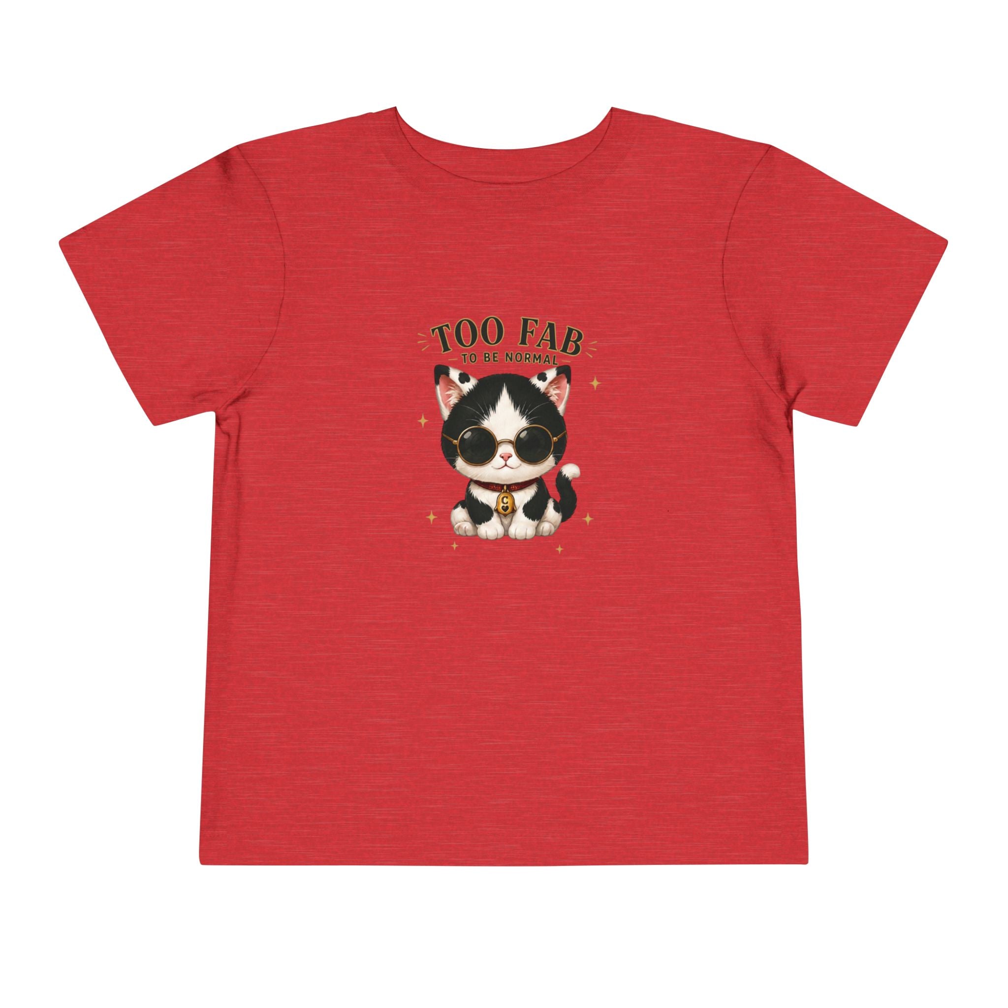 Funny Cat Toddler T-Shirt | Cute Tuxedo Cat Tee | Too Fab to Be Normal | Cowmeow & Co