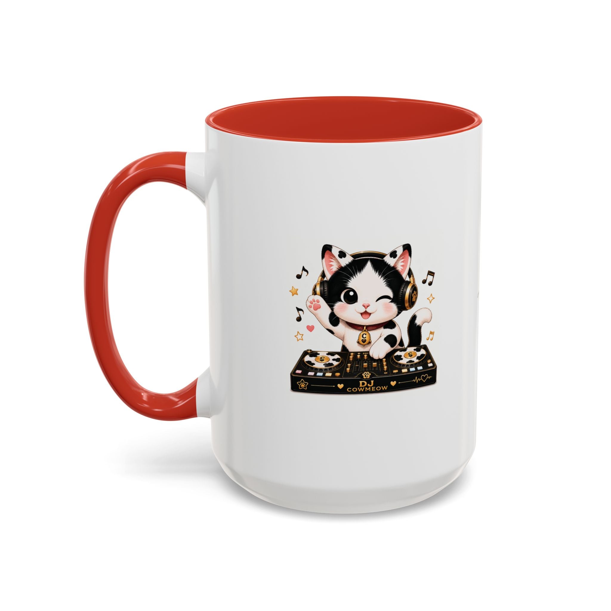 DJ Cat Coffee Mug | Funny Tuxedo Cat Gift | Cowmeow & Co