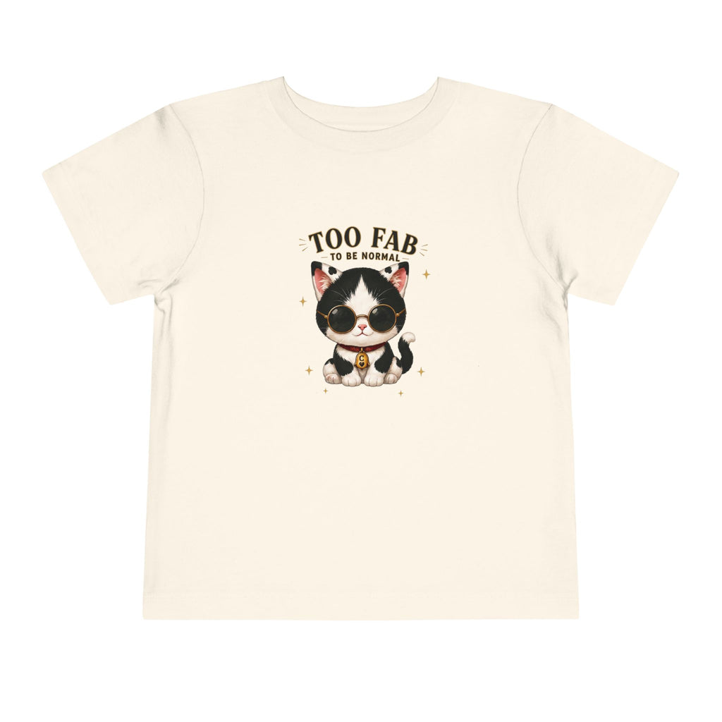 Funny Cat Toddler T-Shirt | Cute Tuxedo Cat Tee | Too Fab to Be Normal | Cowmeow & Co