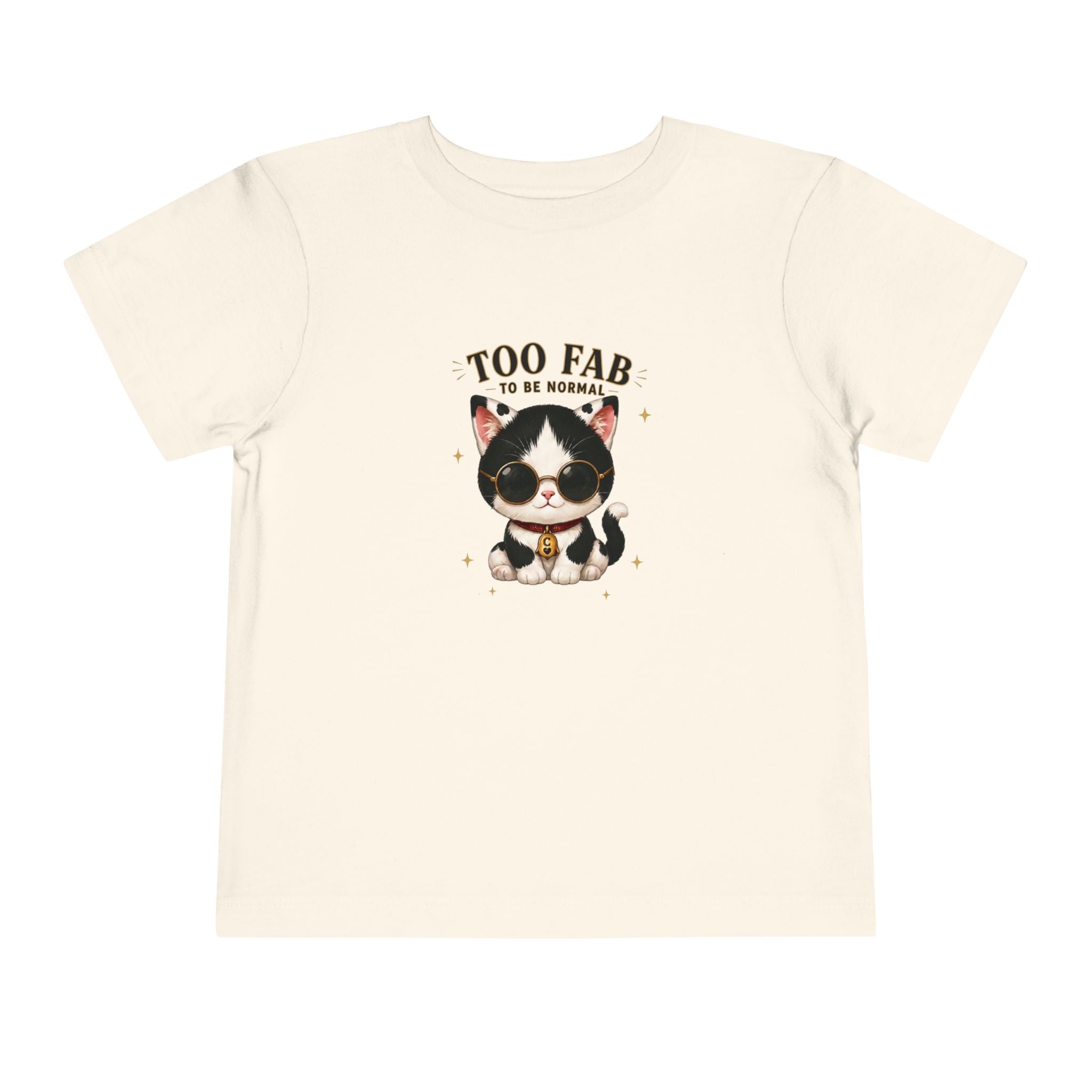 Funny Cat Toddler T-Shirt | Cute Tuxedo Cat Tee | Too Fab to Be Normal | Cowmeow & Co