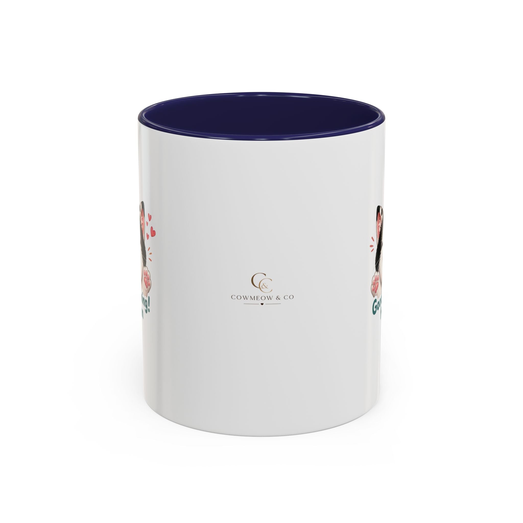Good Morning, Human! —  Cute Tuxedo Cat Coffee Mug, Cowmeow & Co