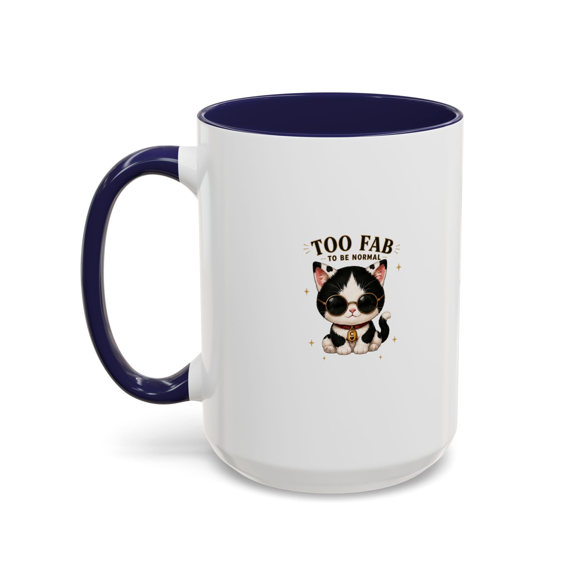 "Too Fab to be Normal Cat Mug | Funny Tuxedo Cat Coffee Mug | Cowmeow & Co"